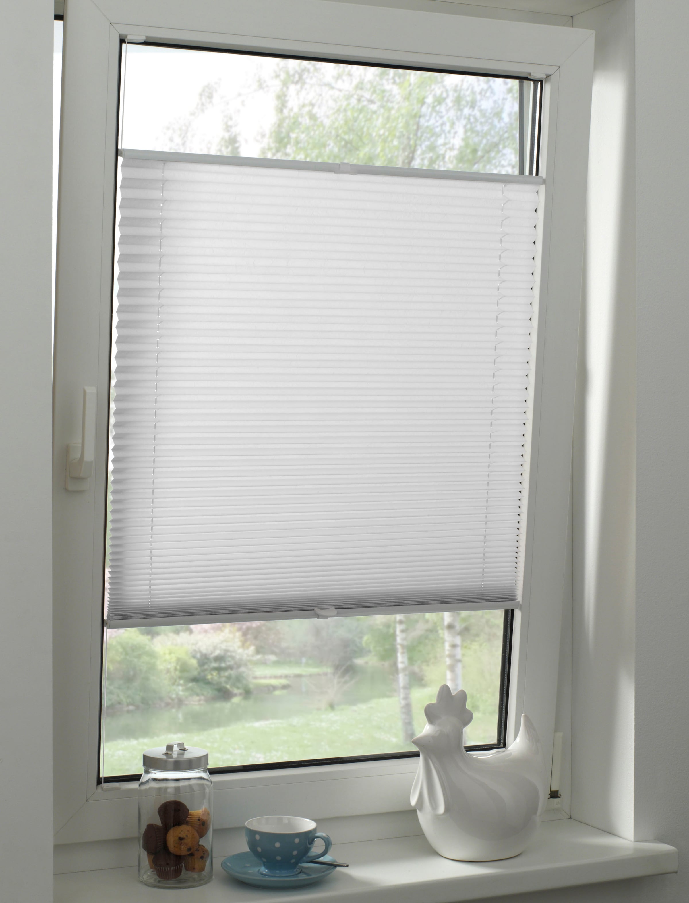 GARDINIA Plissee »Solid Plissee nach Maß« halbtransparent mit Bohren nach M günstig online kaufen