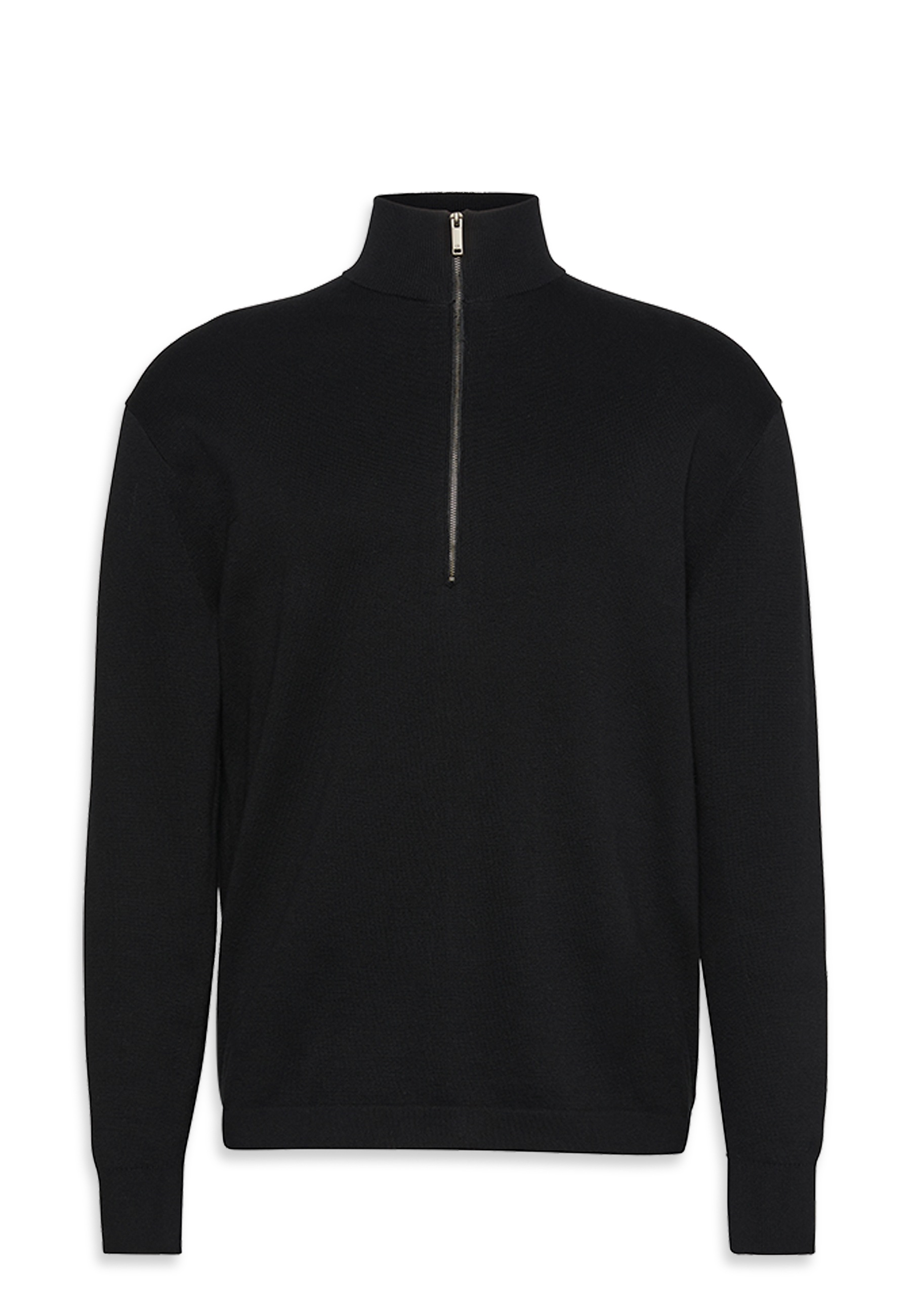 Calvin Klein Strickpullover Stehkragen mit Reißverschluss, Regular fit