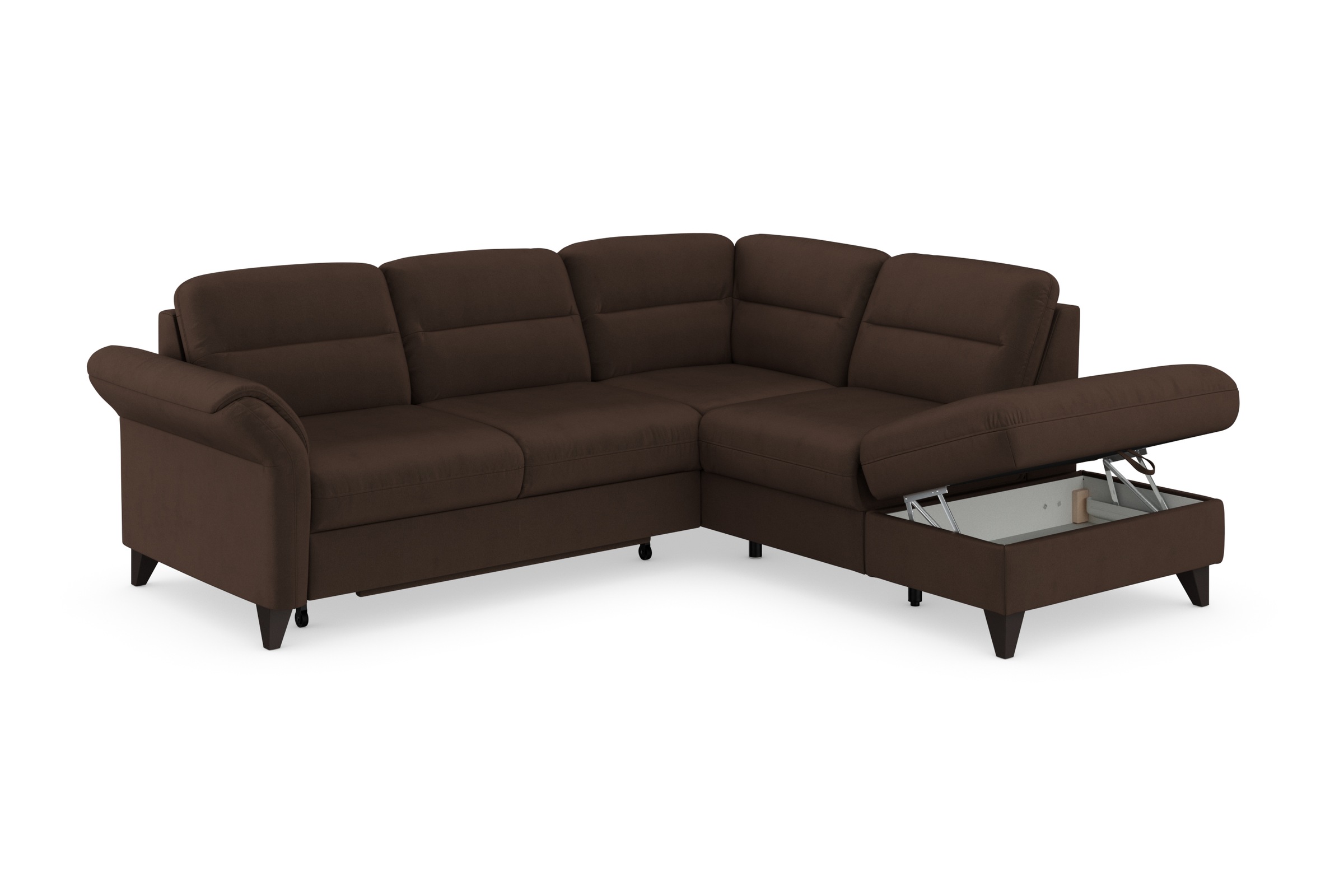 sit&more Ecksofa »Mellum L-Form«, Federkern, wahlweise mit Bettfunktion, Stauraum und Armteilfunktion