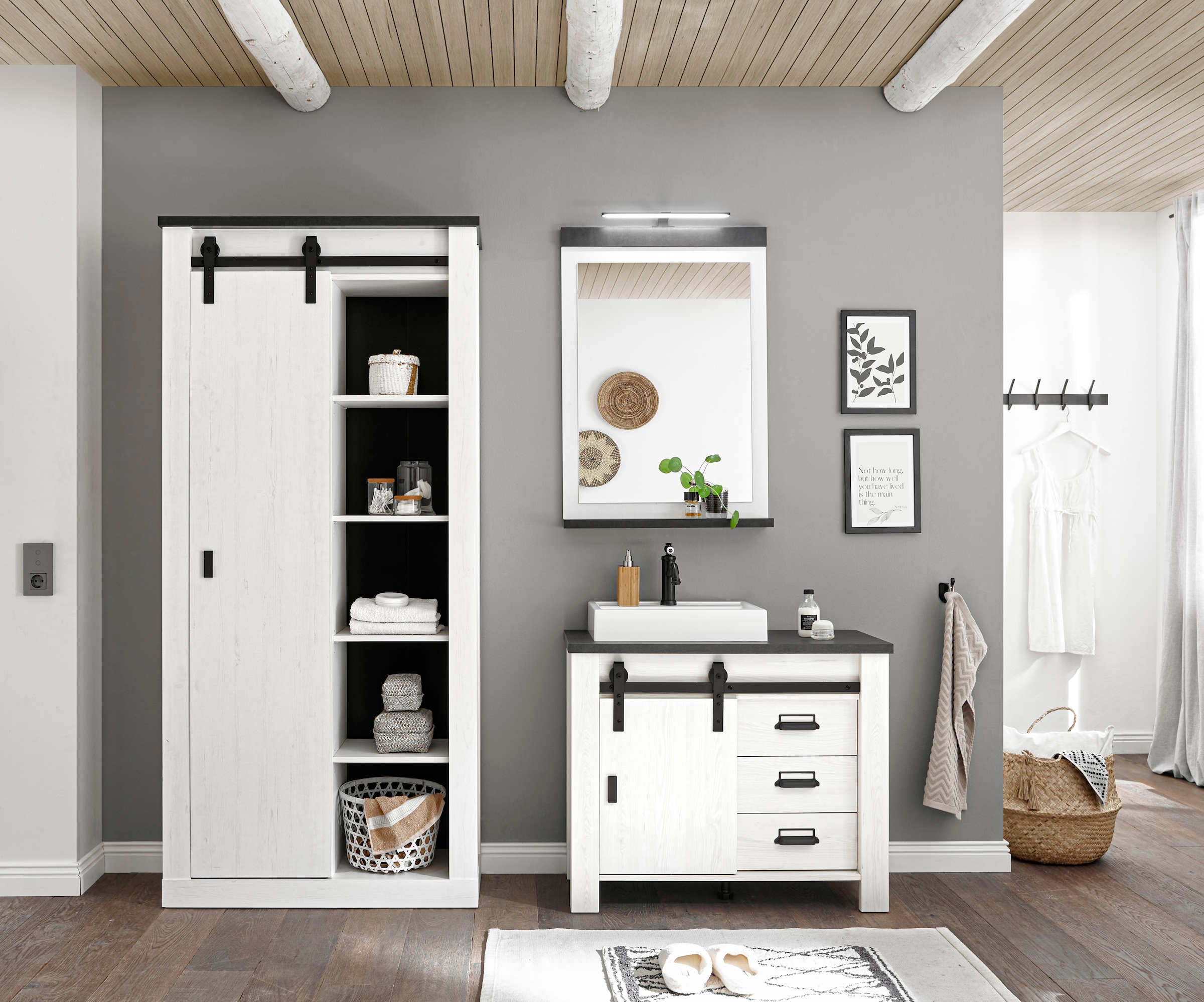 Home affaire Badmöbel-Set »SHERWOOD, Bad im modernen Design, 3-teiliges Bad günstig online kaufen