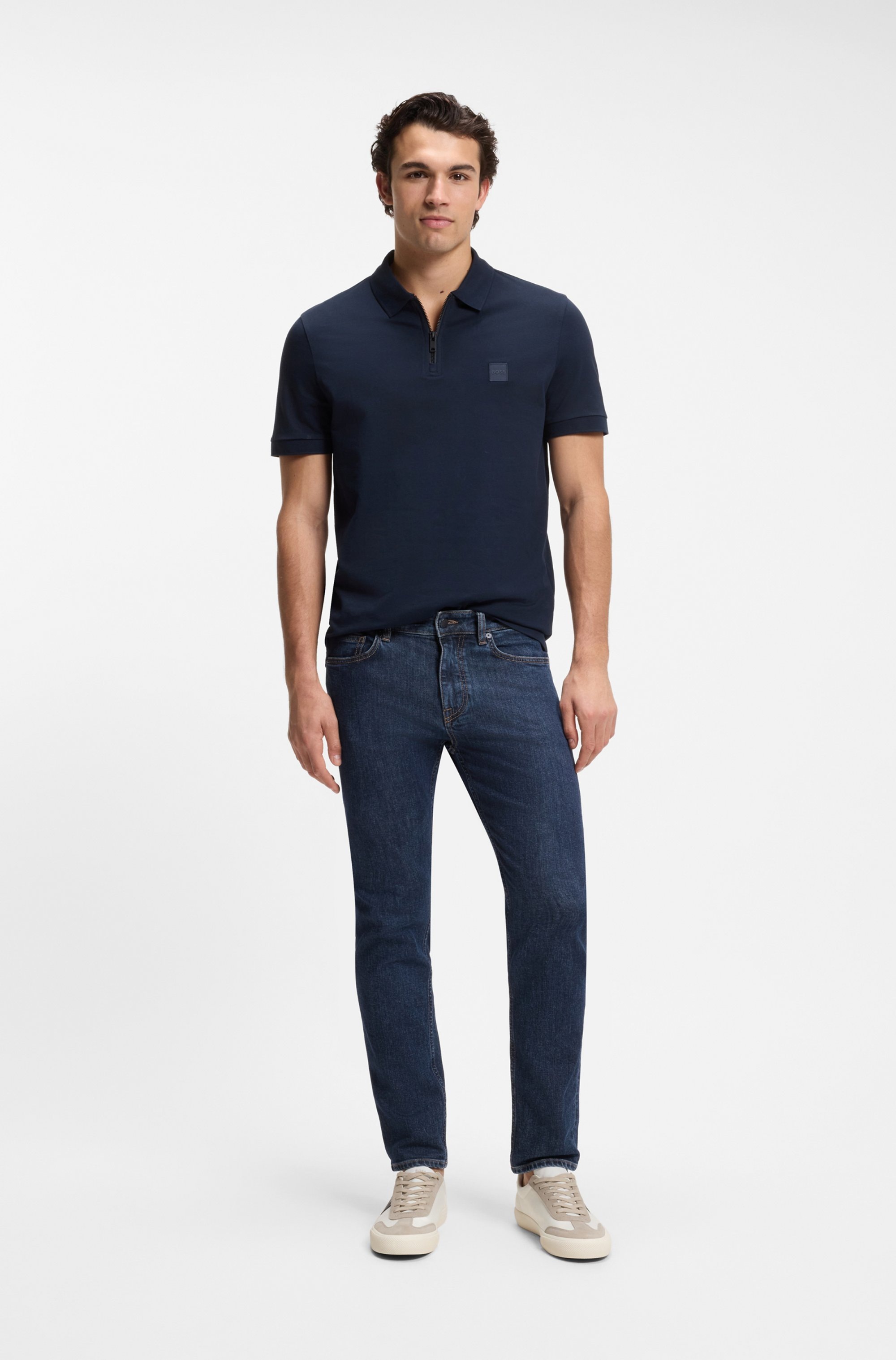 BOSS ORANGE »Delaware Soft-Motion-Denim« Schmale Passform Mittlere Leibhöhe