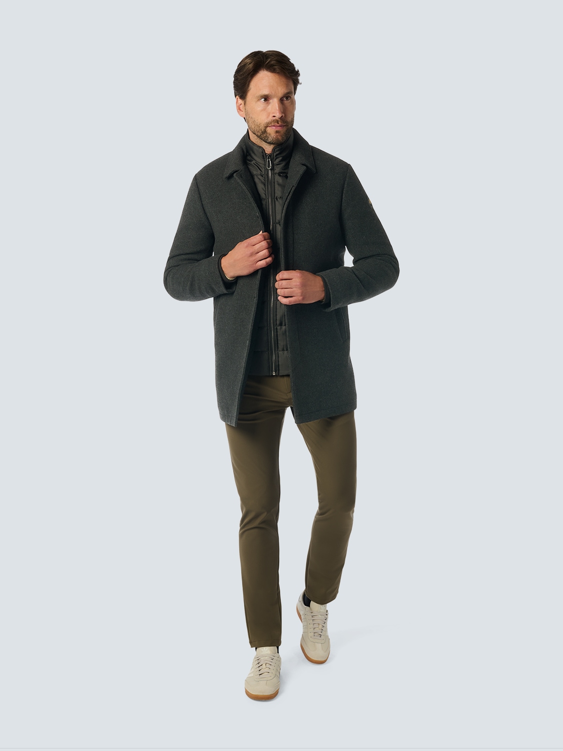 NO EXCESS Parka »No Excess Jacke Long Fit mit abnehmbarer Front«