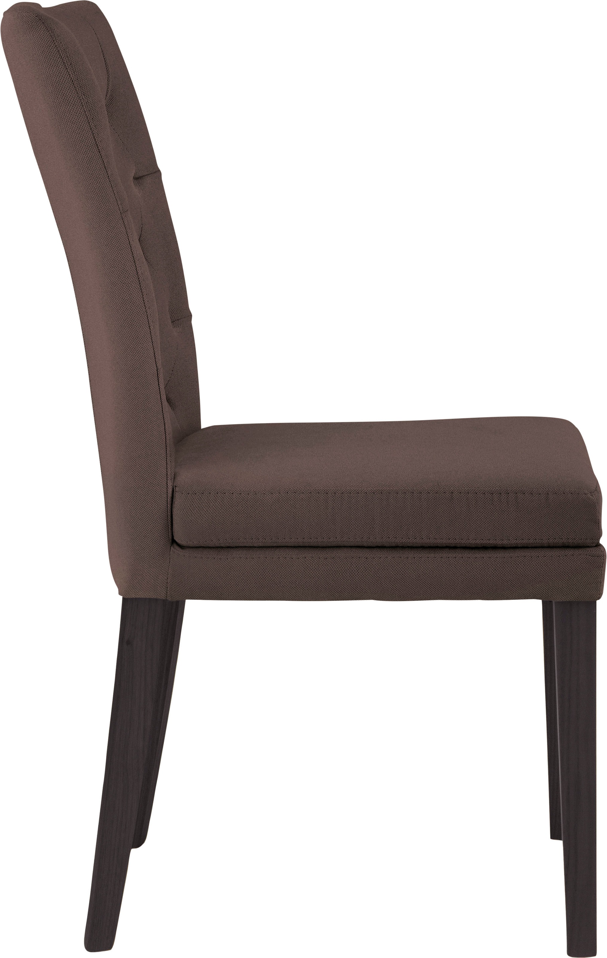 Home affaire 4-Fußstuhl »Colorado«, (Set), 2 St., Luxus-Microfaser, Beine aus Buche, wengefarben lackiert, Im 2er, 4er oder 6er-Set