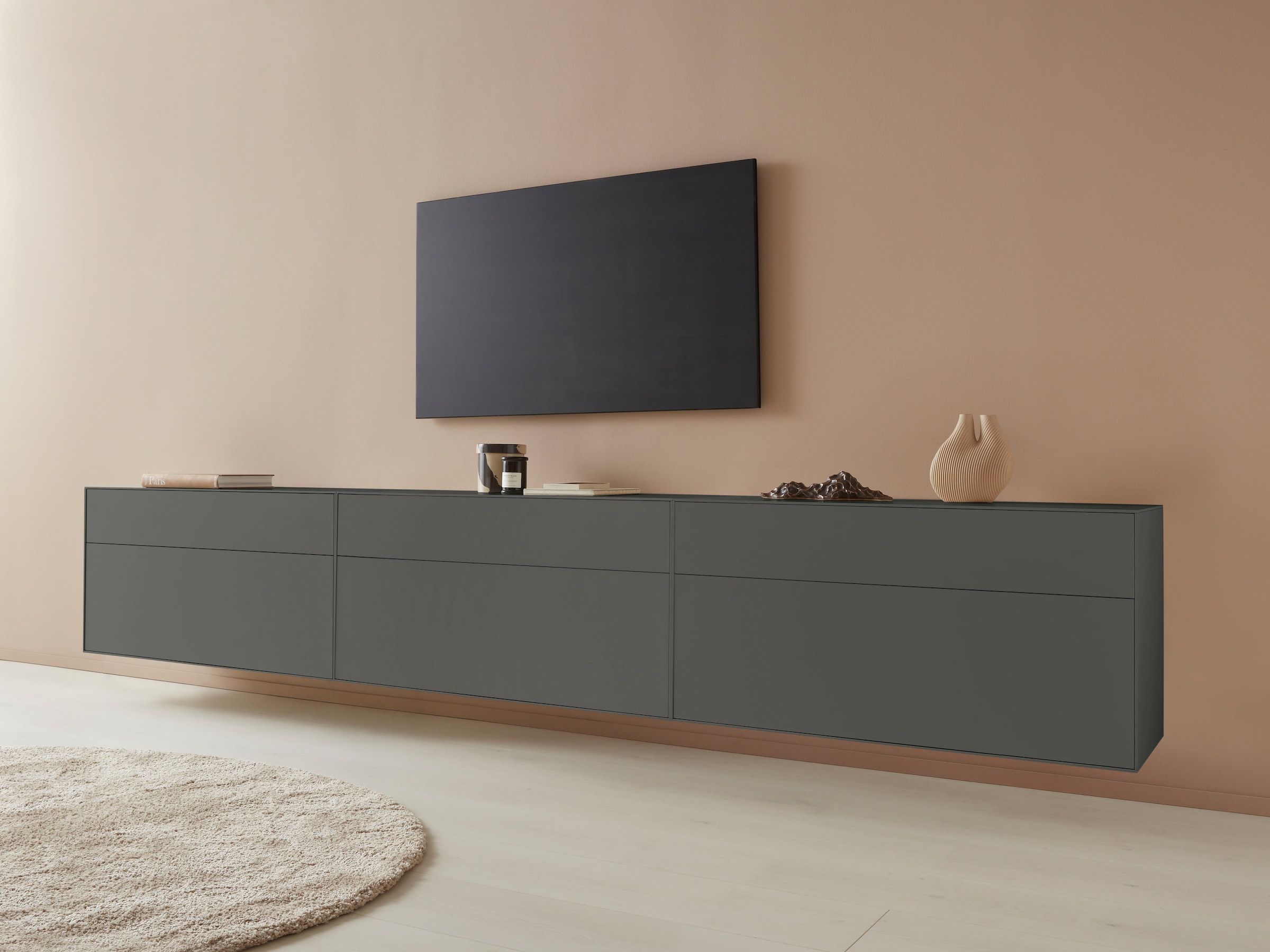 LeGer Home by Lena Gercke Lowboard »Essentials«, Breite: 112 cm, MDF lackiert, Push-to-open-Funktion