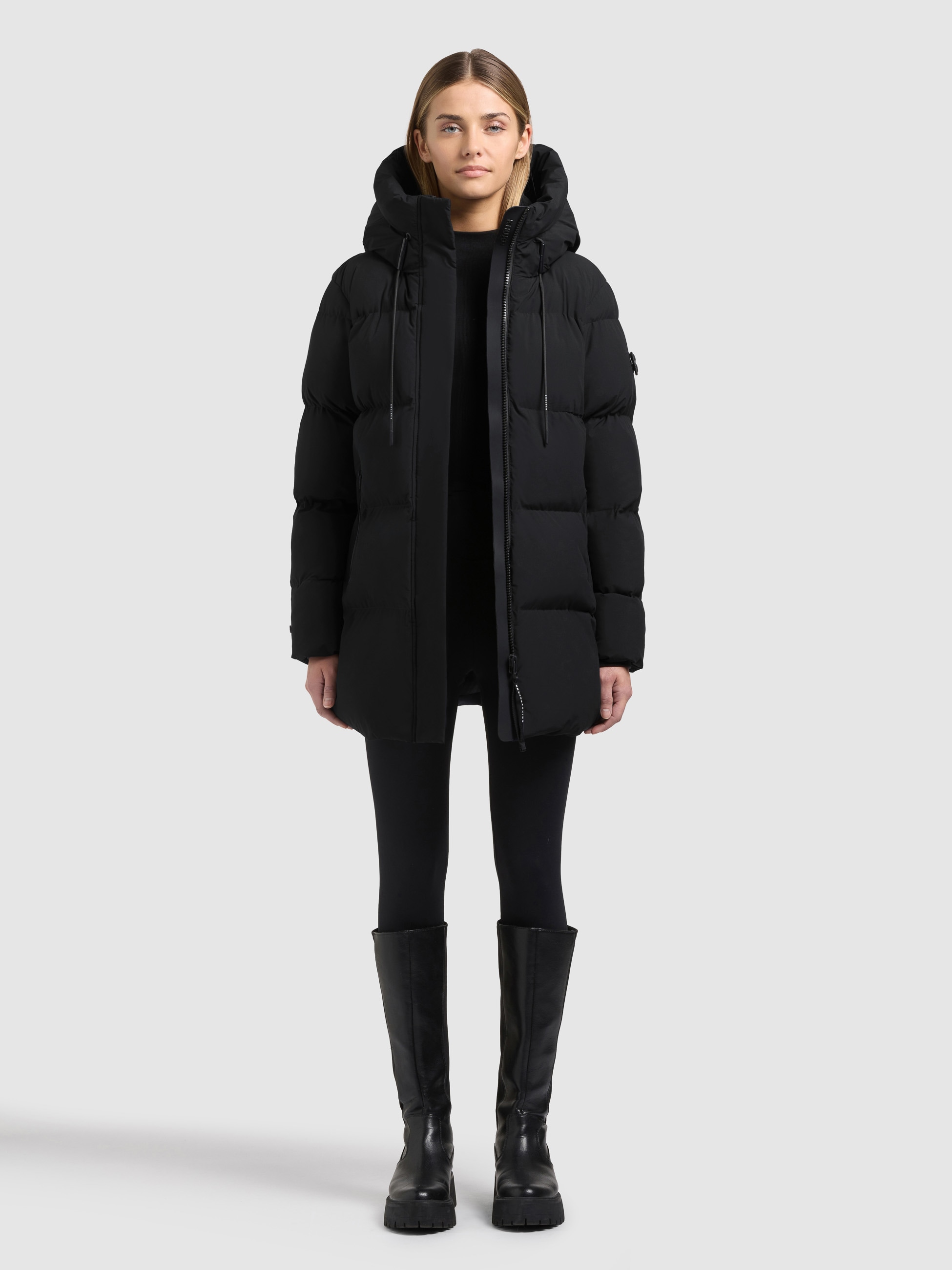 khujo Steppjacke »DROWN2 MATT« mit Kapuze Taschenbeutel mit Fleece
