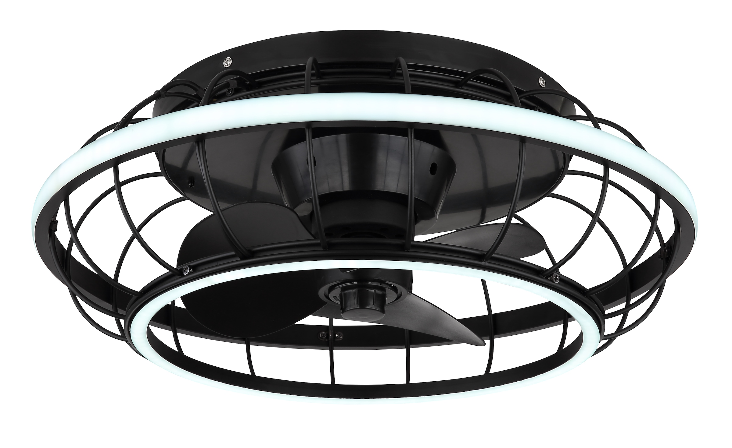 GLOBO LIGHTING Deckenleuchte »LINAY Deckenventilator«, Leuchtmittel LED-Modul | LED fest integriert, Ventilator Metall schwarz matt, LED