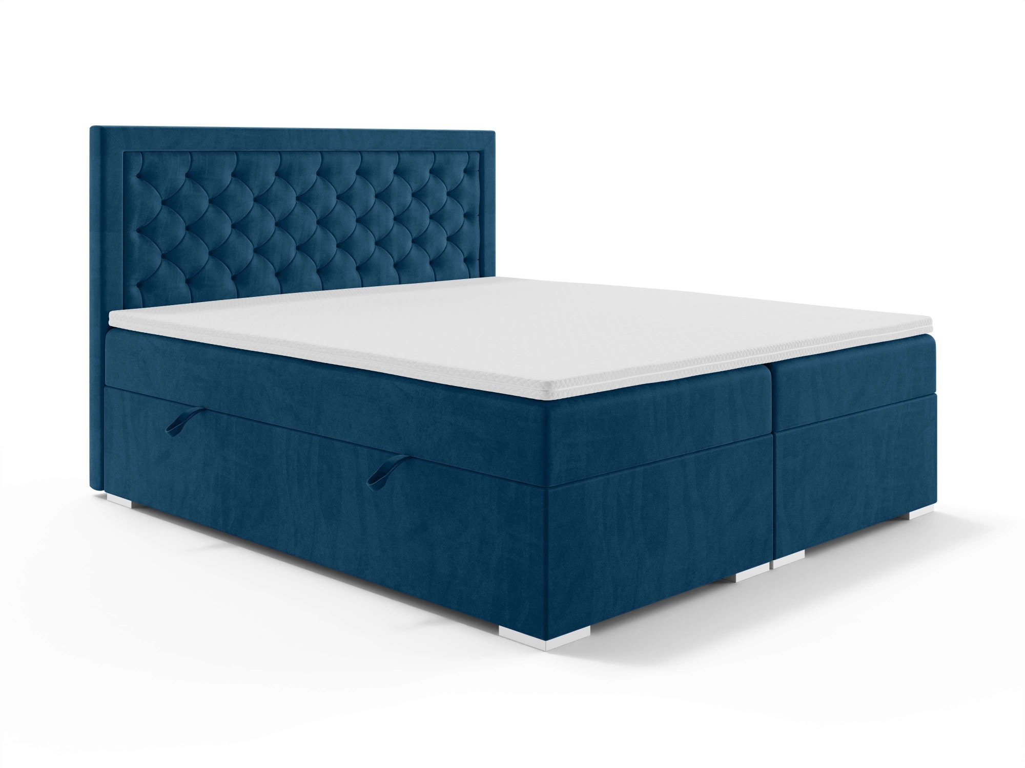 Leonique Polsterbett »SACY mit Matratze und Topper, in 2 Breiten (160 und 180 cm)«, Boxspringbett mit Kopfteil, Bettkasten, Matratze (BFK/TFK) und Topper