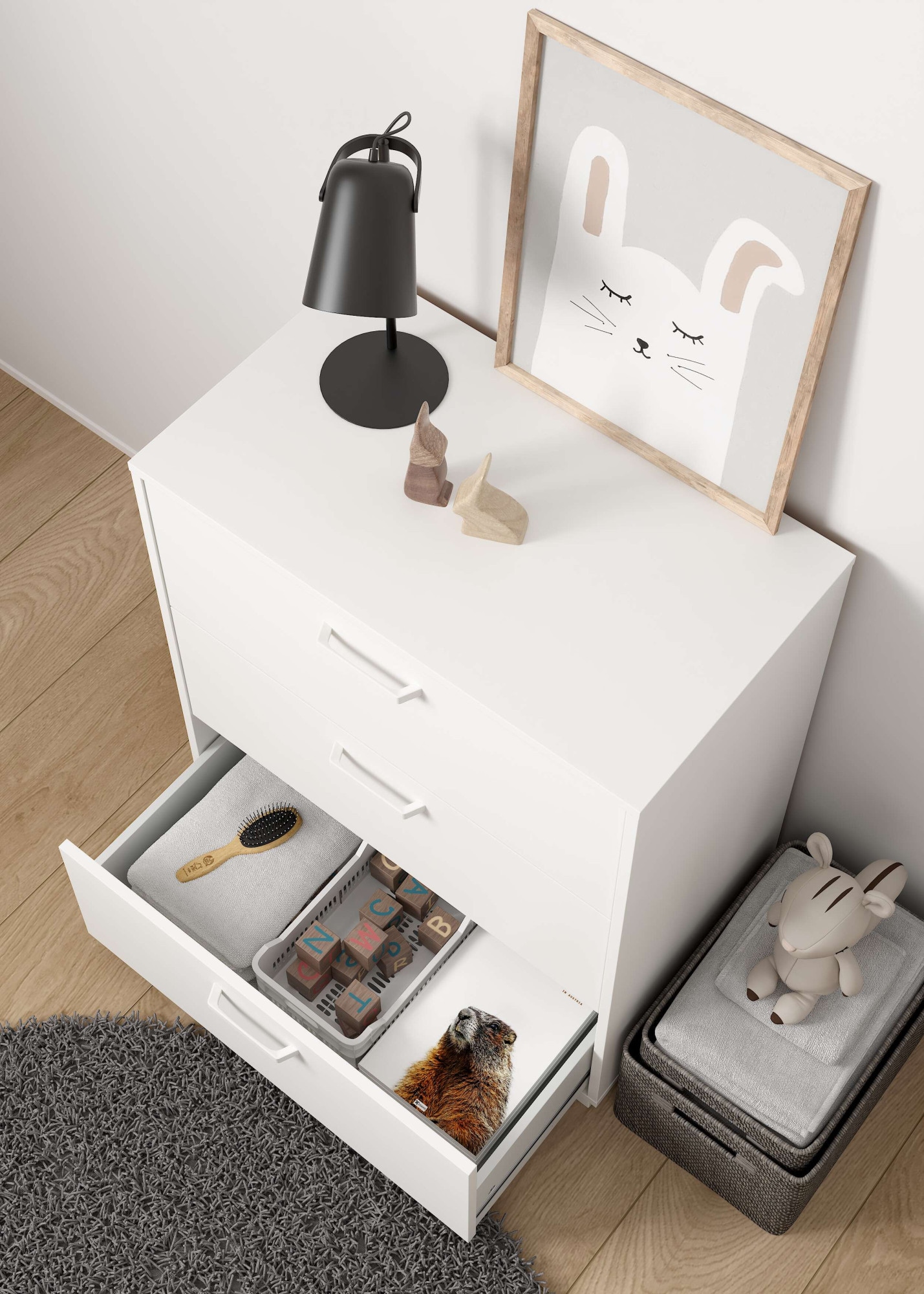 Home affaire Schubkastenkommode »Sofia« minimalistisches, modernes Design, Breite 70,2 cm