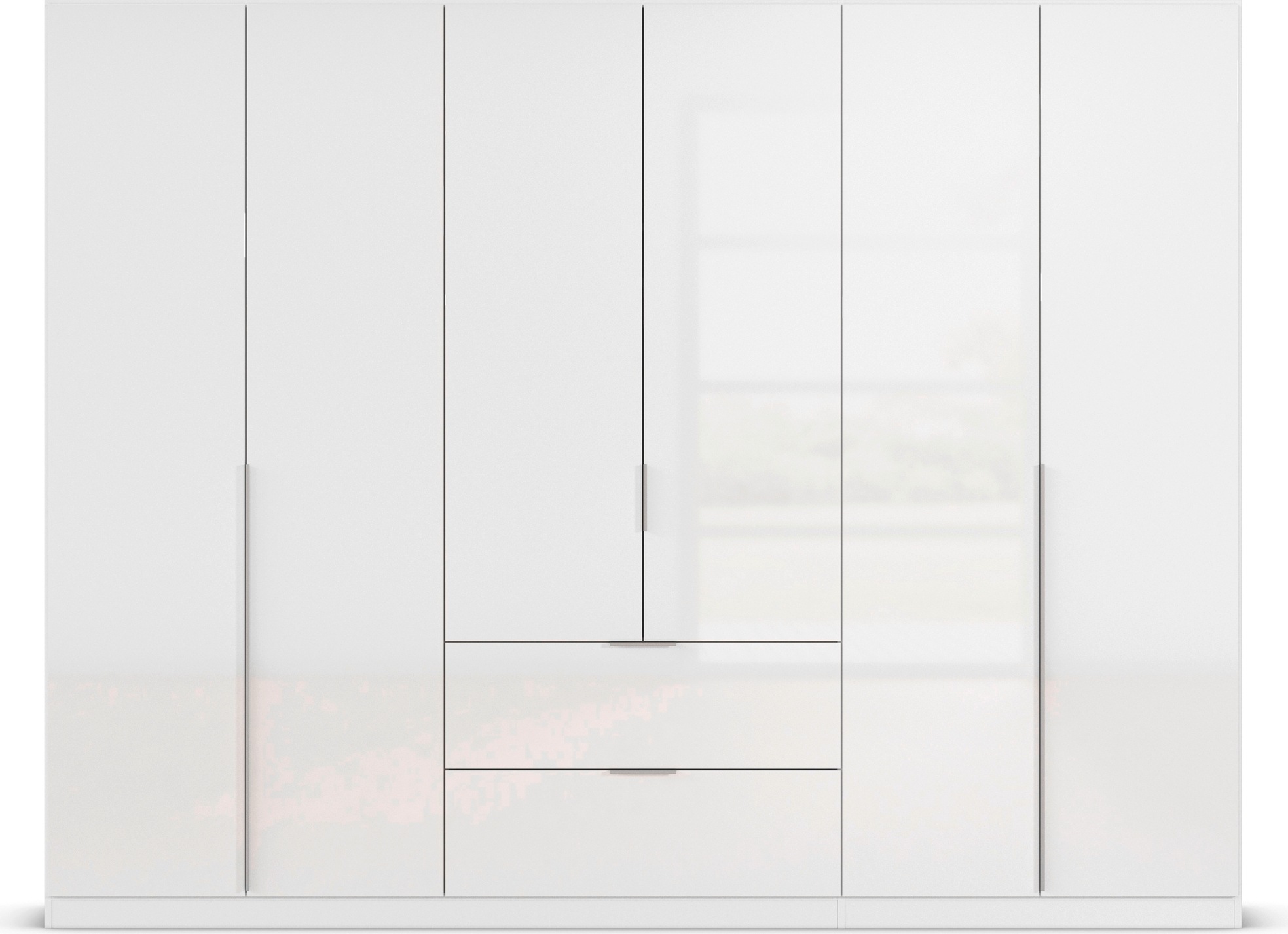 rauch Drehtürenschrank »Kleiderschrank Schrank Garderobe AGORDO mit Dekor- oder Hochglanzfront«, (in zwei Griff-Farben mit Dekor- oder Hochglanzfront), mit Außenschubkästen, in 6 Breiten und 2 Höhen MADE IN GERMANY