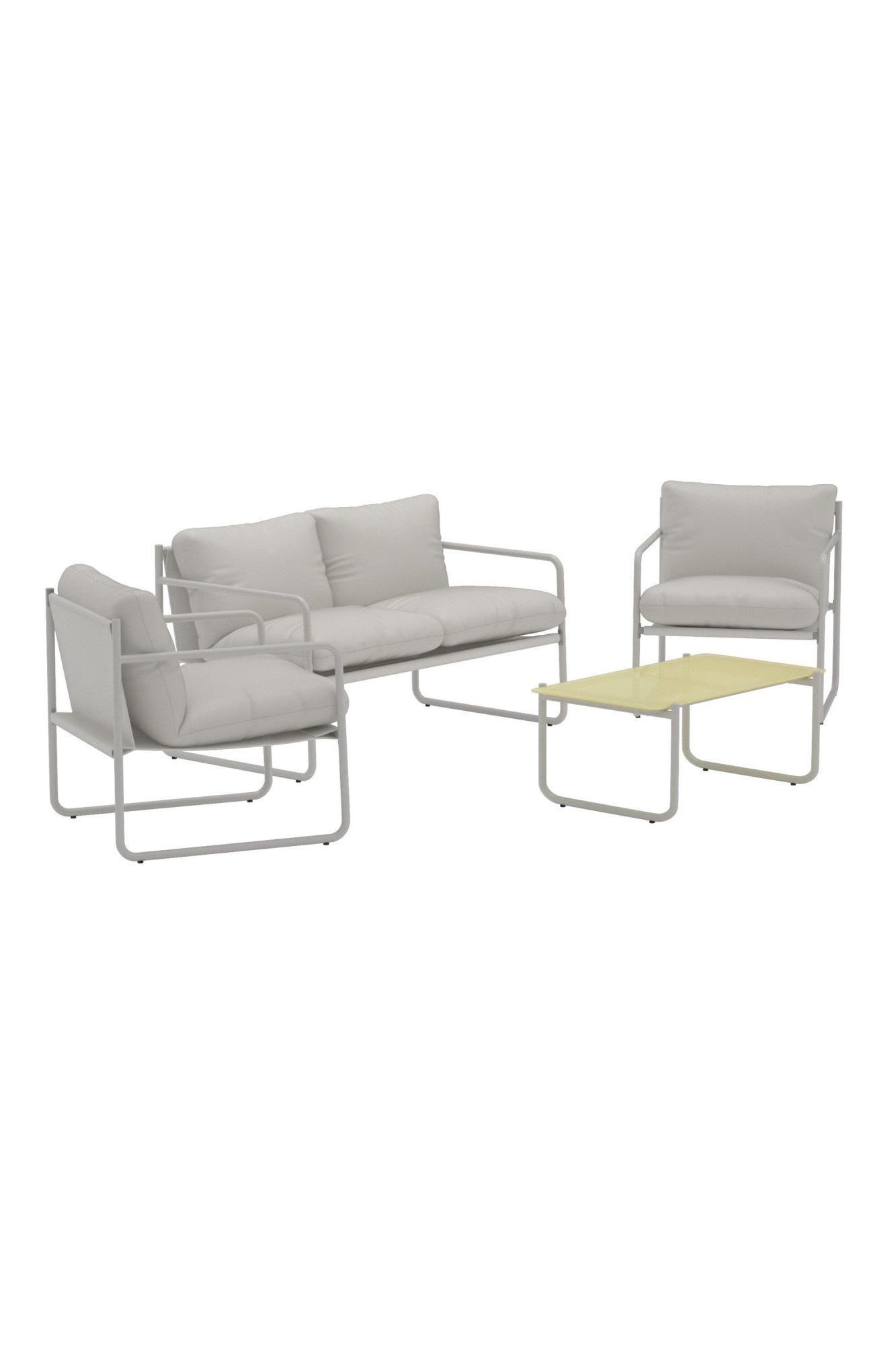 Venture Home Gartenlounge-Set »Thassos, großzügiges Outdoor-Set für hohen Sitzkomfort« 4 tlg. Loungemöbel mit Stoffbezug, angenehm, weich