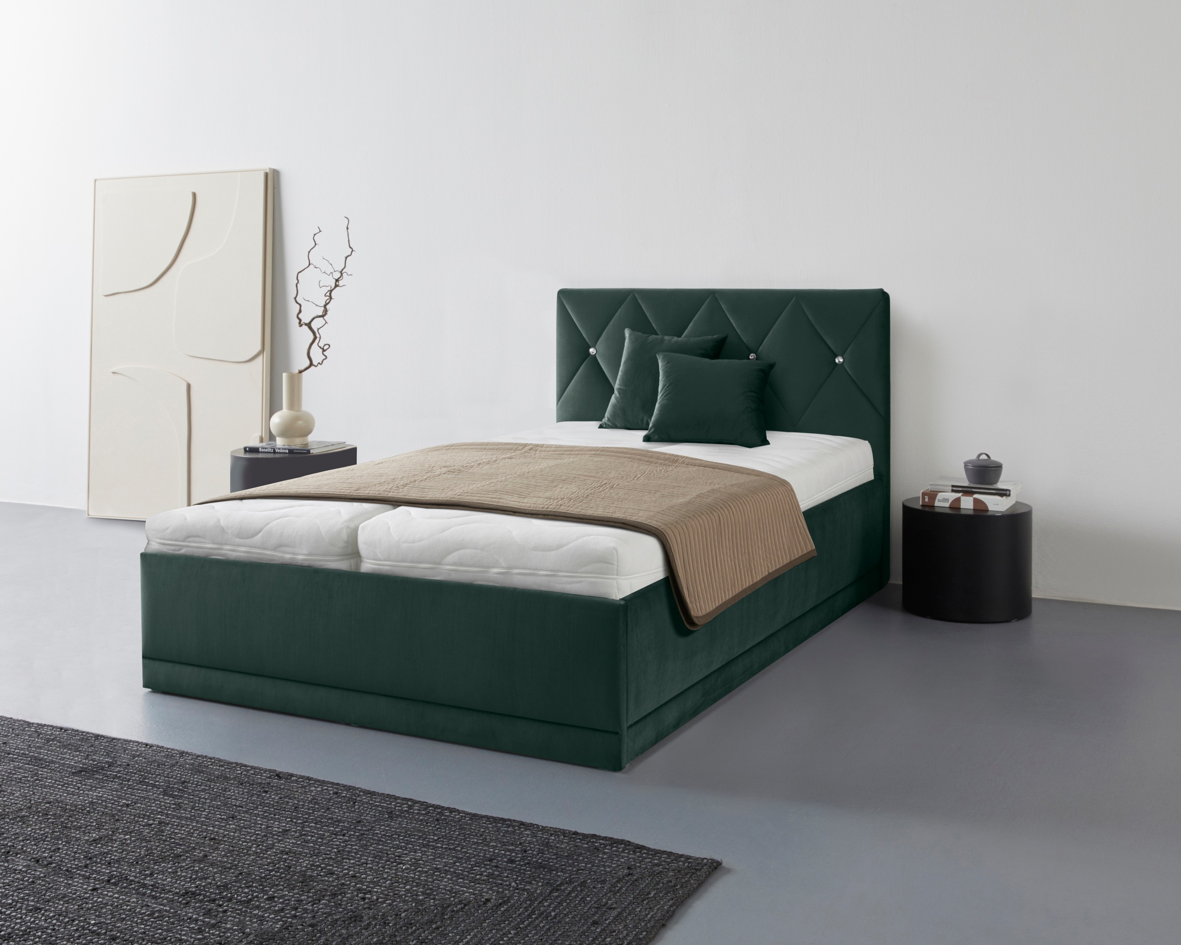 Westfalia Schlafkomfort Polsterbett "Adamas" auch mit Bettkasten, Knopfheft günstig online kaufen