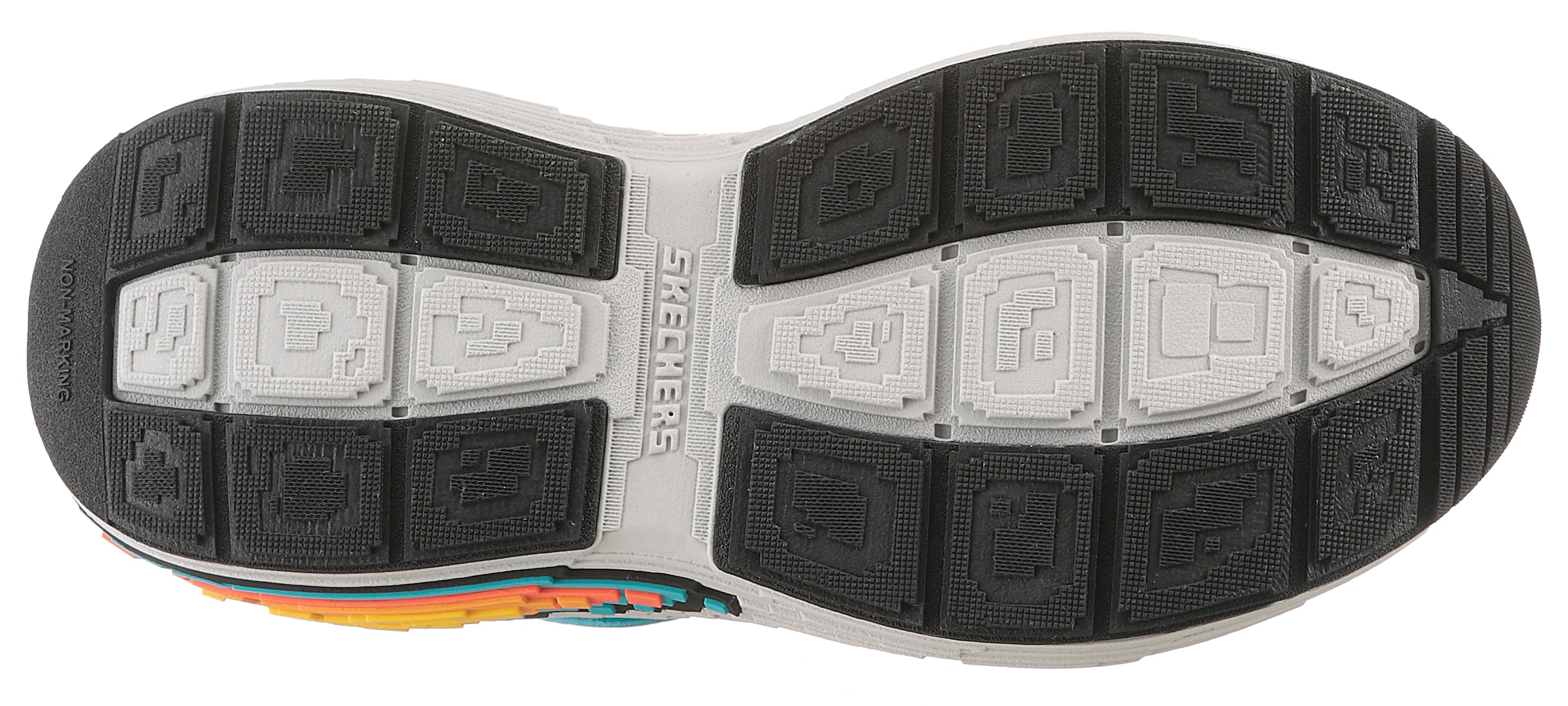 Skechers Sneaker »MEGA-CRAFT 4K«  , Klettschuh im coolen Pixel-Look, Größenschablone zum Download