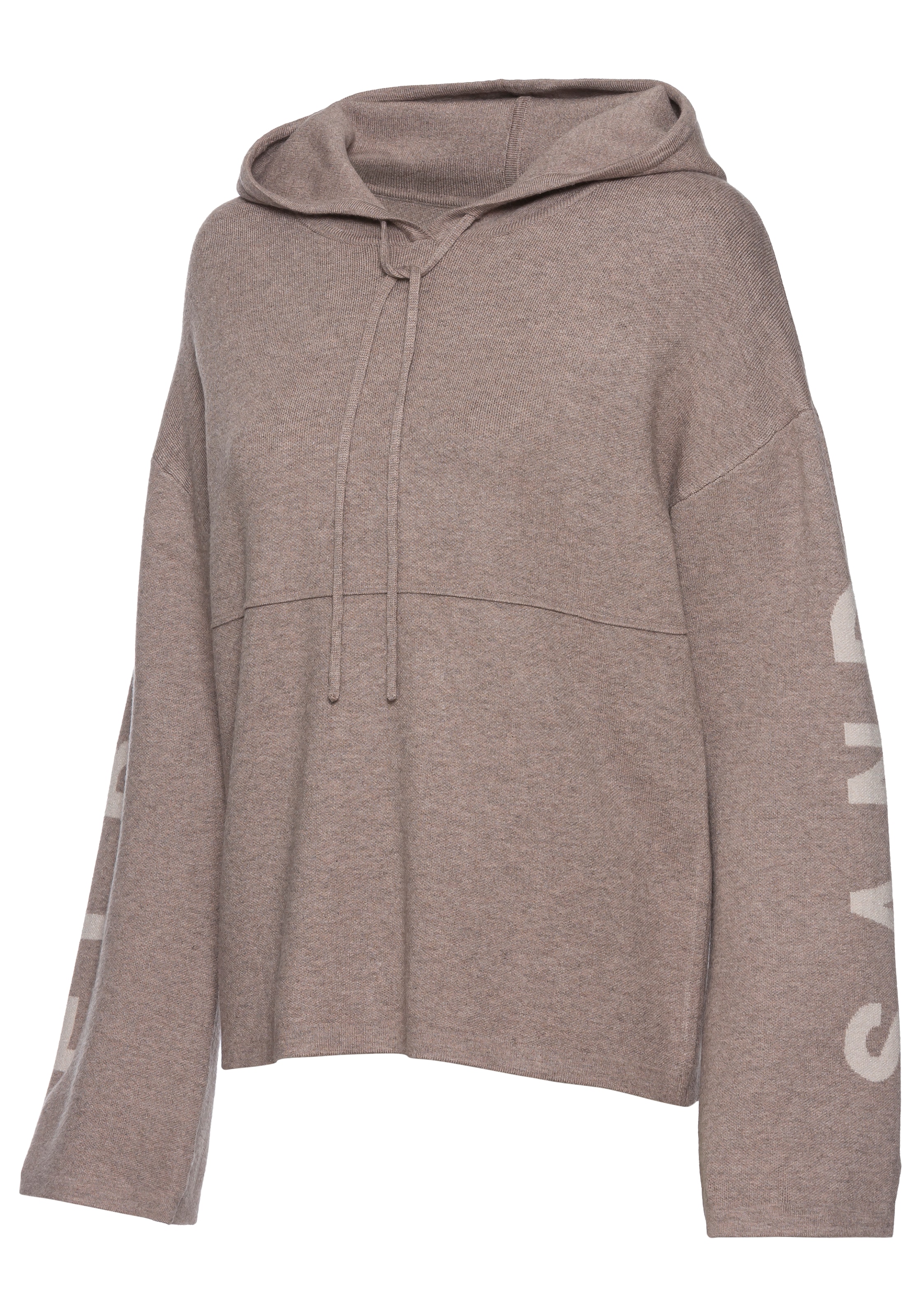 Elbsand Hoodie, Strickpullover mit eingestricktem Logo, Loungewear