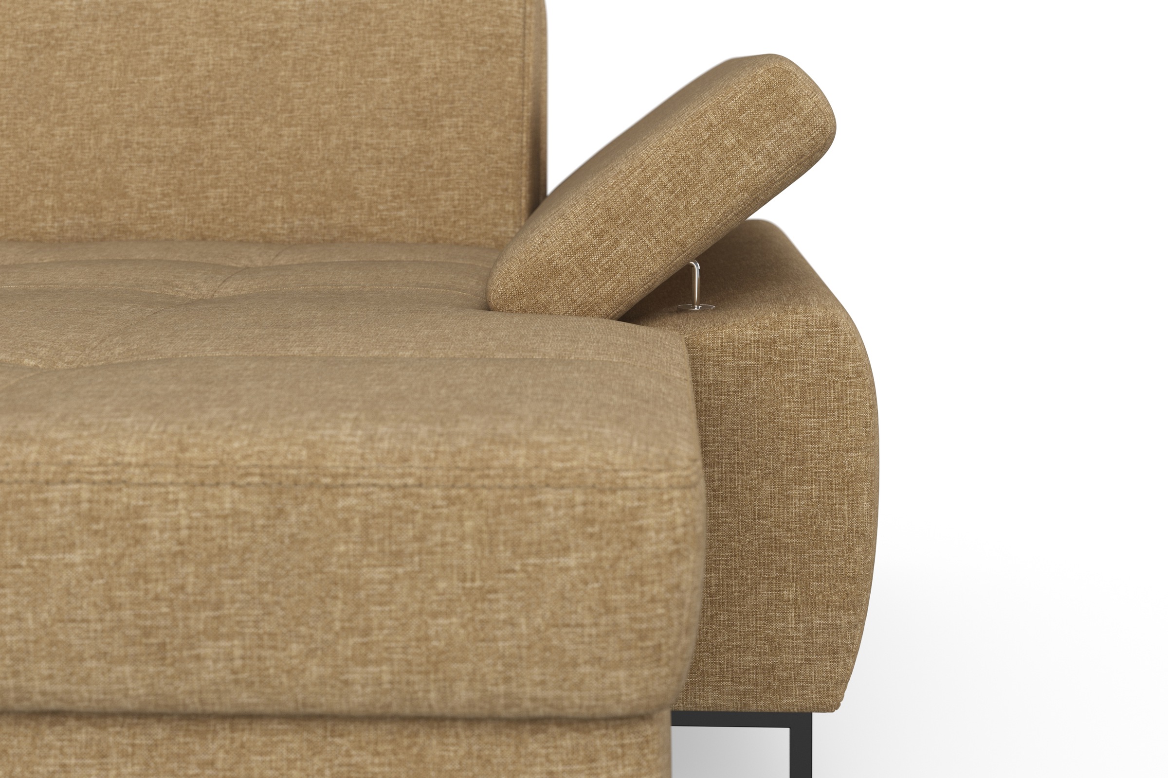 DOMO collection Ecksofa »Capelo L-Form«, mit Armteilverstellung, wahlweise mit Bettfunktion, Federkern