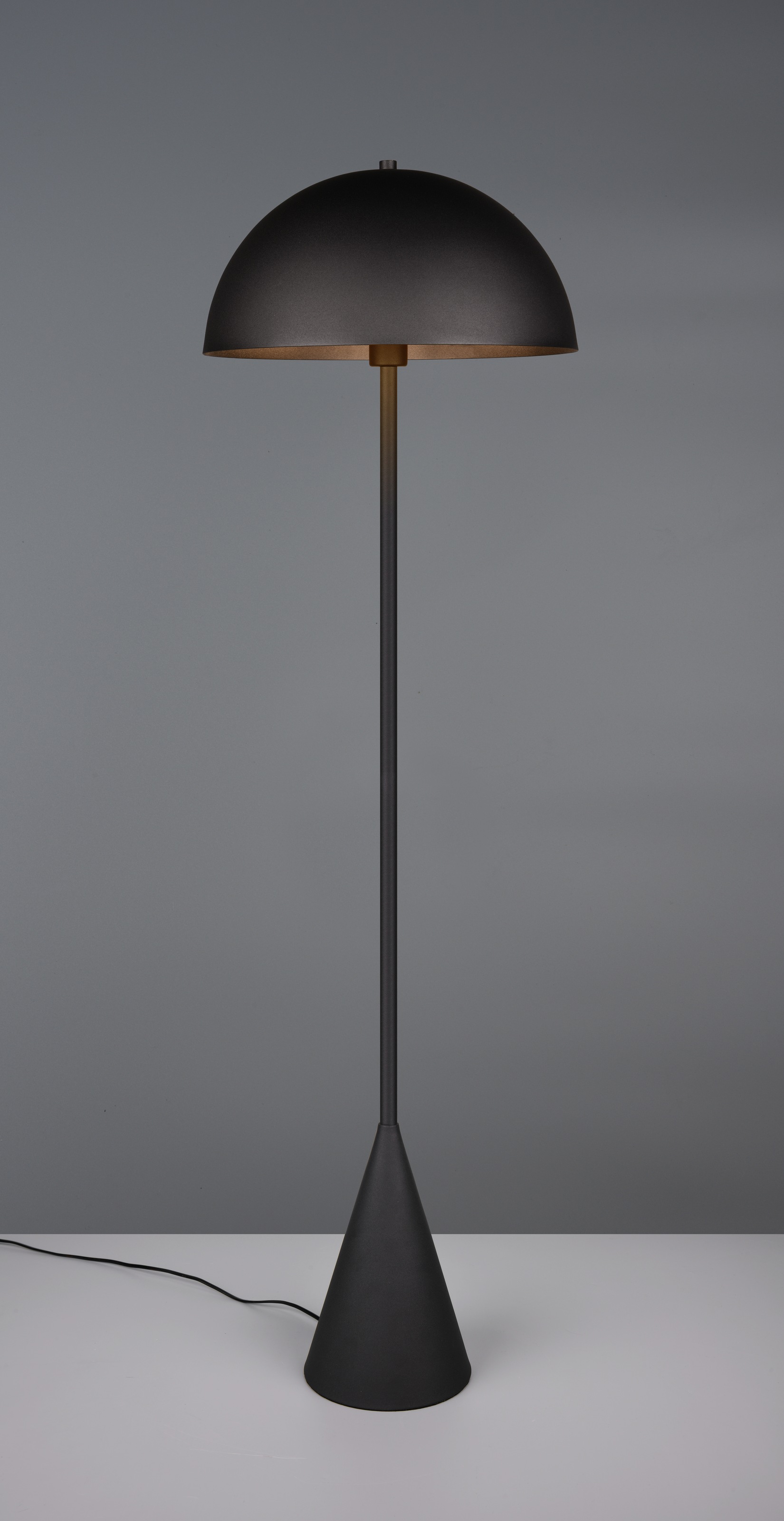 TRIO Leuchten Stehlampe »ALFIE, Metall Stehlampe Höhe 130cm Ø 40cm exkl 1x E27 max 40W« E27 1 Stk. warmweiß - kaltweiß Fußschalter ON/OFF, aus min. 50% Recycling-Material