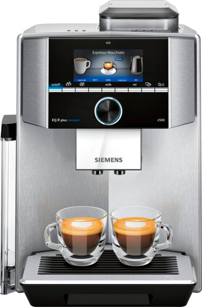 SIEMENS Kaffeevollautomat »EQ.9 plus connect s500 TI9558X1DE«, extra leise, automatische Reinigung, bis zu 10 individuelle Profile