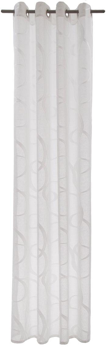 HOMING Vorhang »Seth« Ösen 1 Stk. tlg. weiß, Wohnzimmer, Kinderzimmer