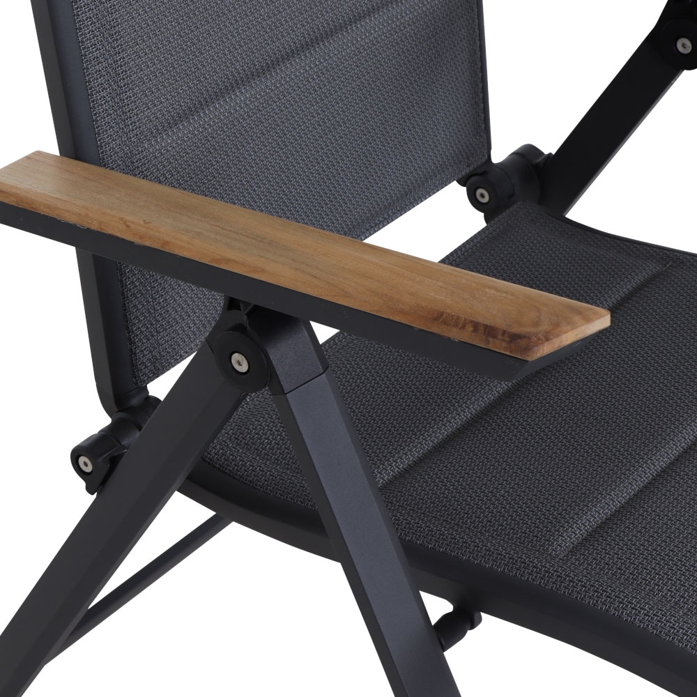 Siena Garden Gartensessel »Tesoro Klappsessel 2er-Set FSC« Set, 2 Stk. tlg. Alu, Textil, Teak FSC 100 %