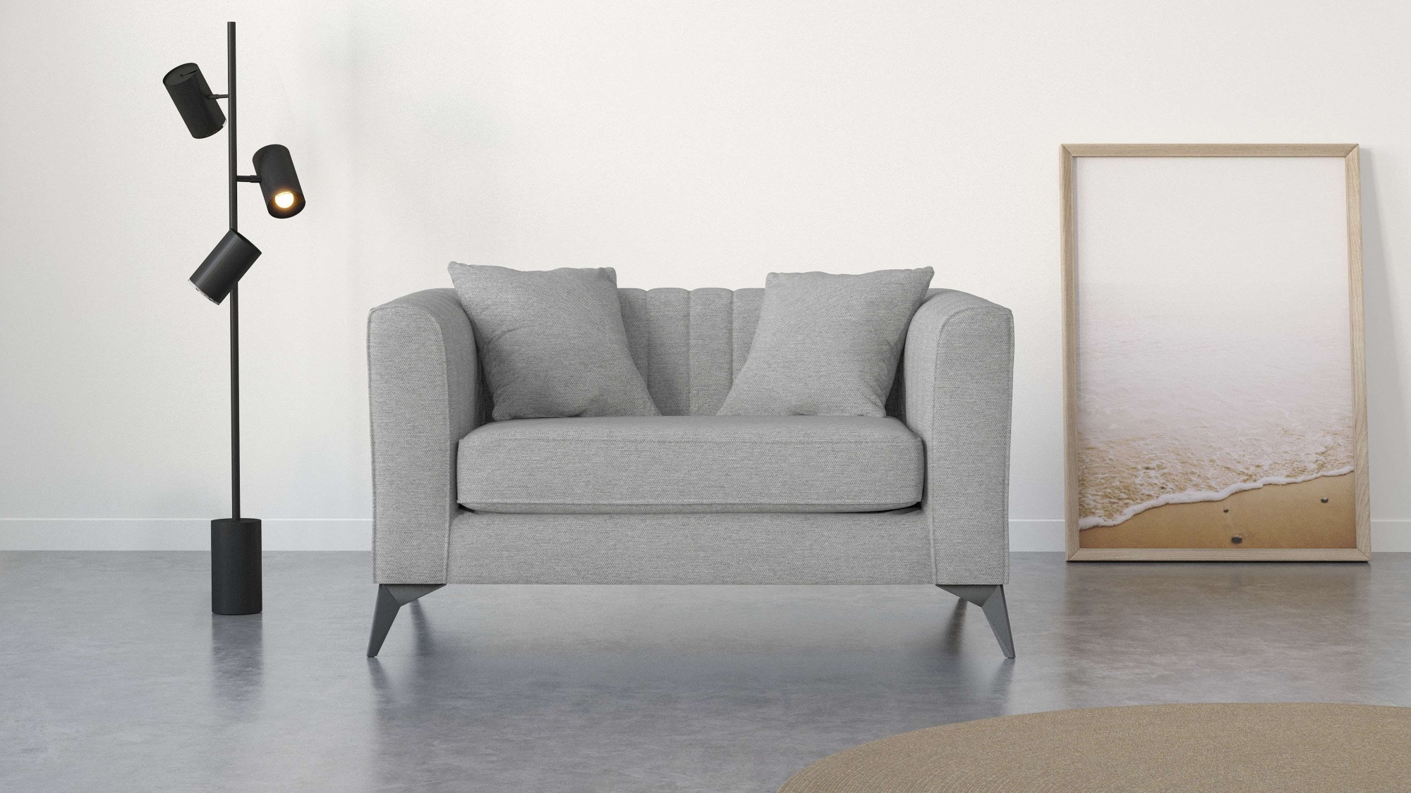 Places of Style Loveseat »MATTHEW Loungesessel, Maße B/T/H: 130/86/74 cm«, günstig online kaufen