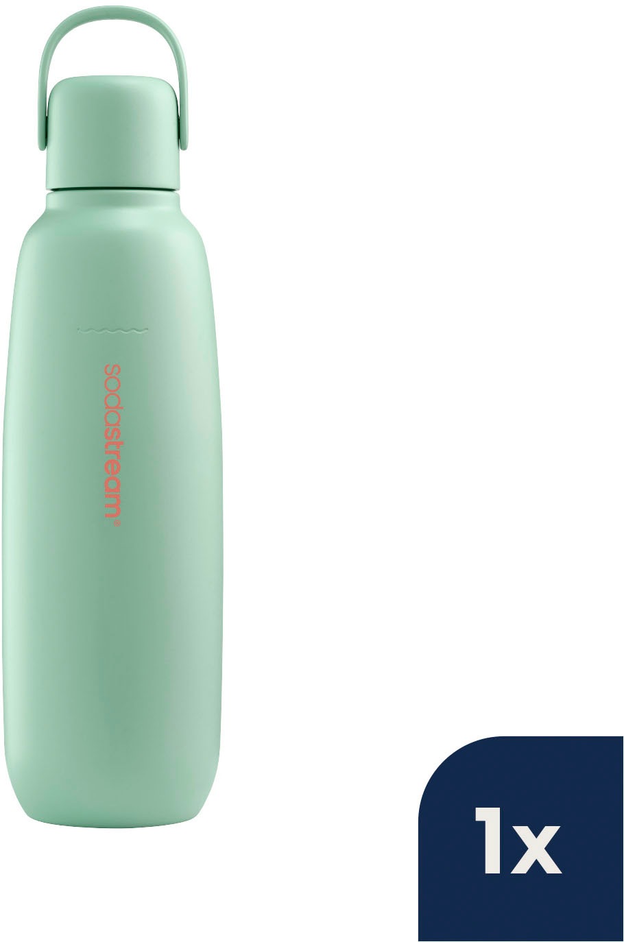 SodaStream Thermoflasche »Metallflasche Fizz&go COOL DWS, 0,9 l, Trinkflasche« kompatibel mit SodaStream DUO, E-DUO, TERRA, ART & ENSO Wassersprudler