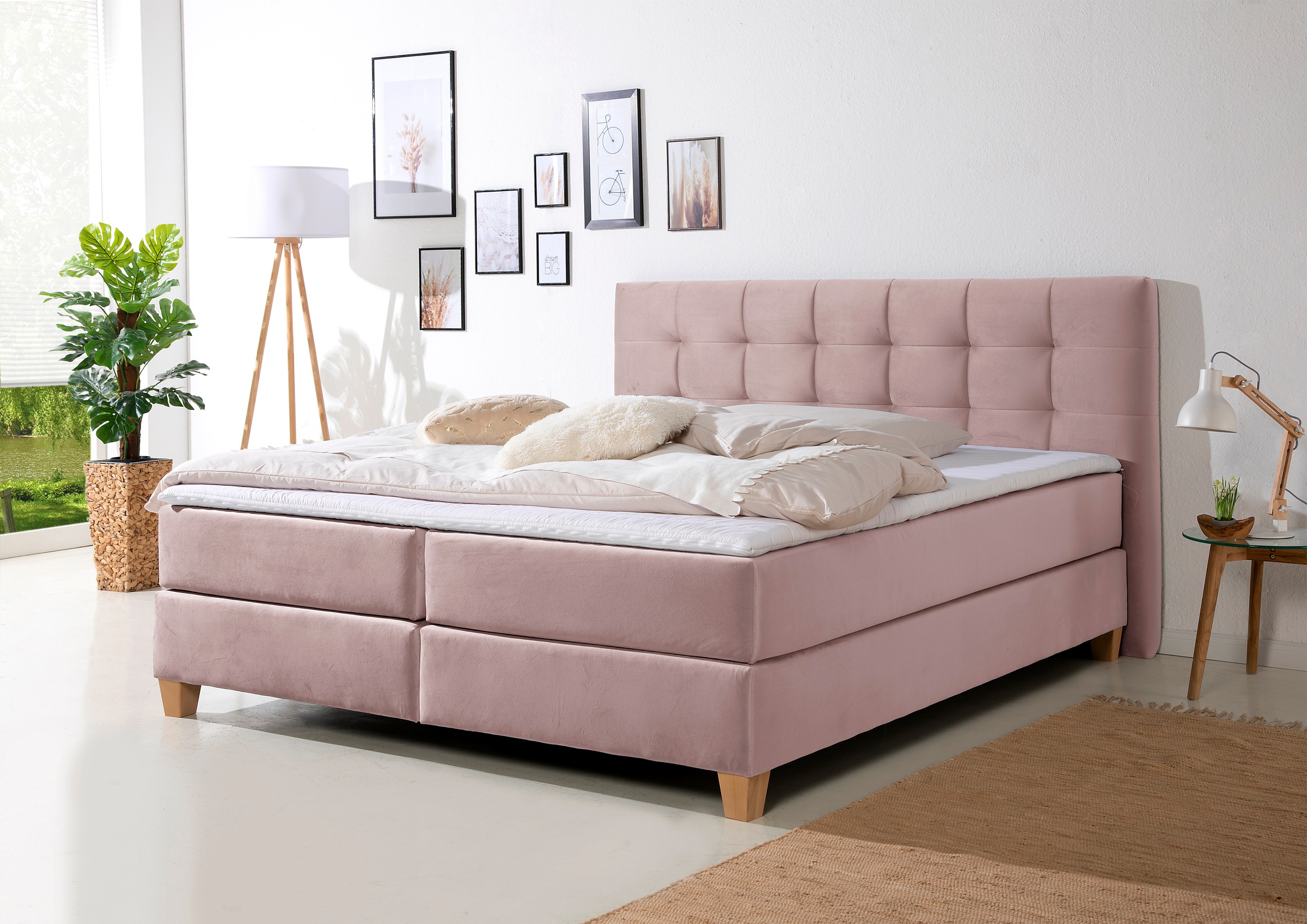 8. Bild von Home affaire Boxspringbett »Moulay«, inkl. Topper, in Überlänge 220 cm, 3 Härtegrade, auch in H4