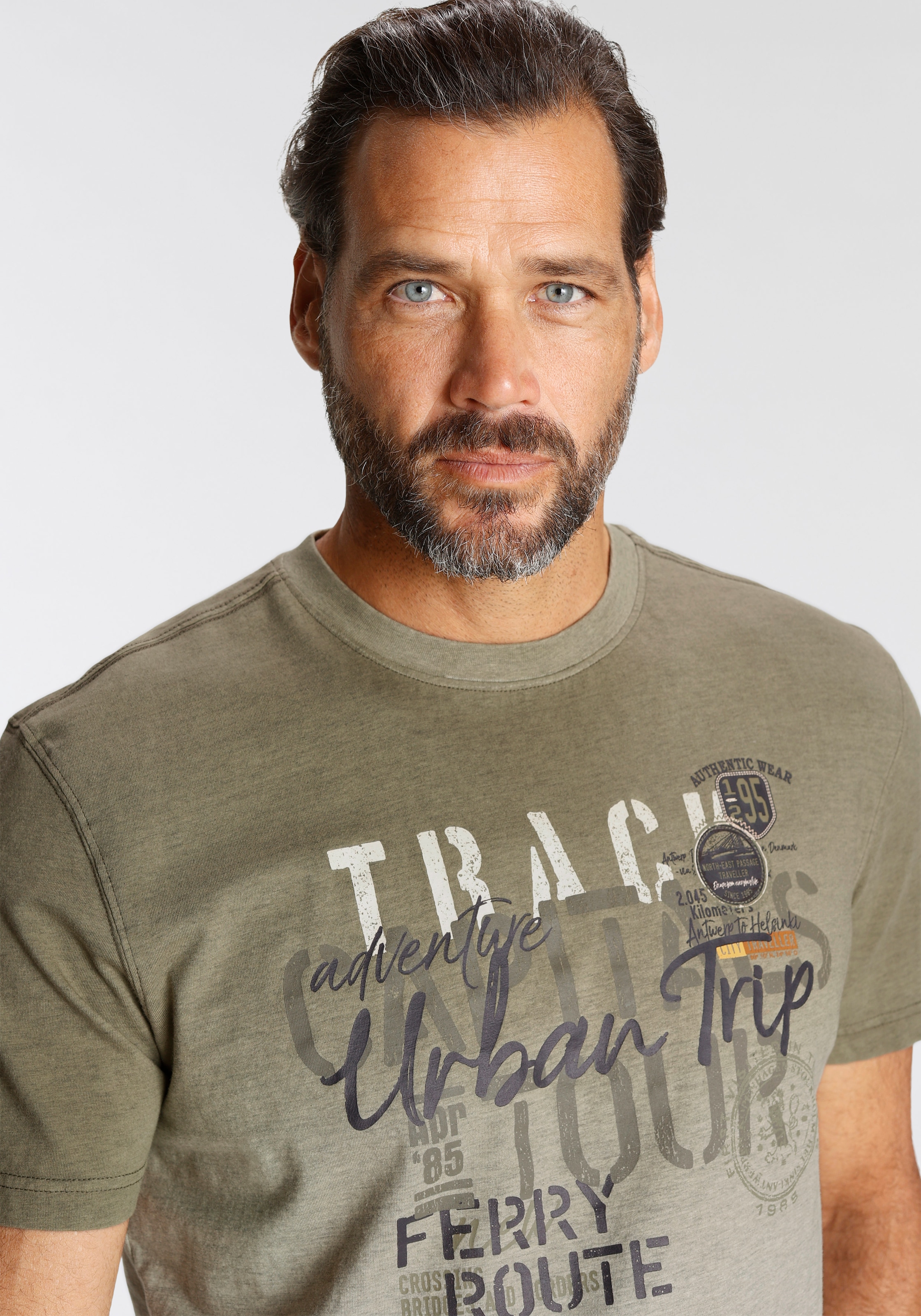 Man's World T-Shirt, Kurzarm, Regular Fit, bedrucktes Design, Rundhalsausschnitt