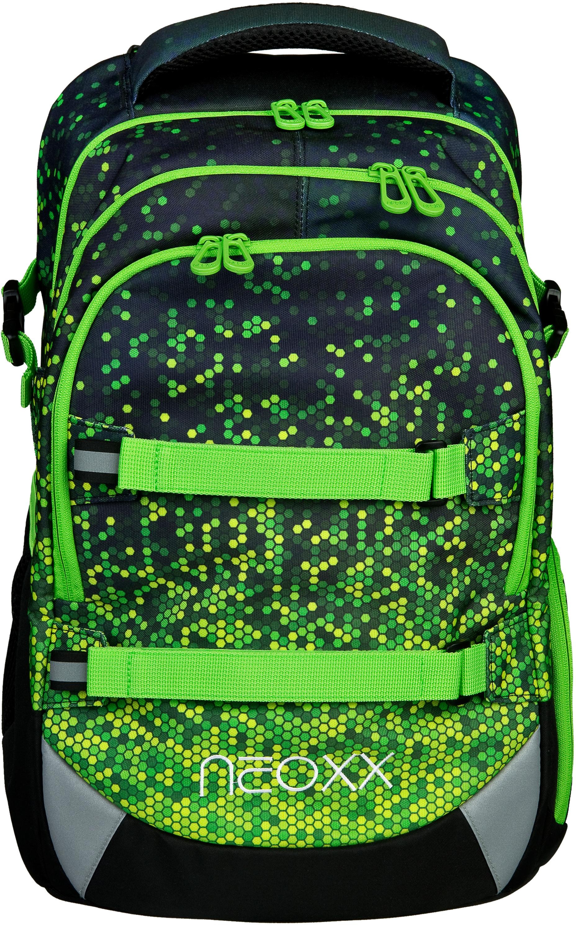 neoxx Schulrucksack »Active, bestellen reflektierende recycelten mind«, Details, aus my in jetzt PET-Flaschen Pixel