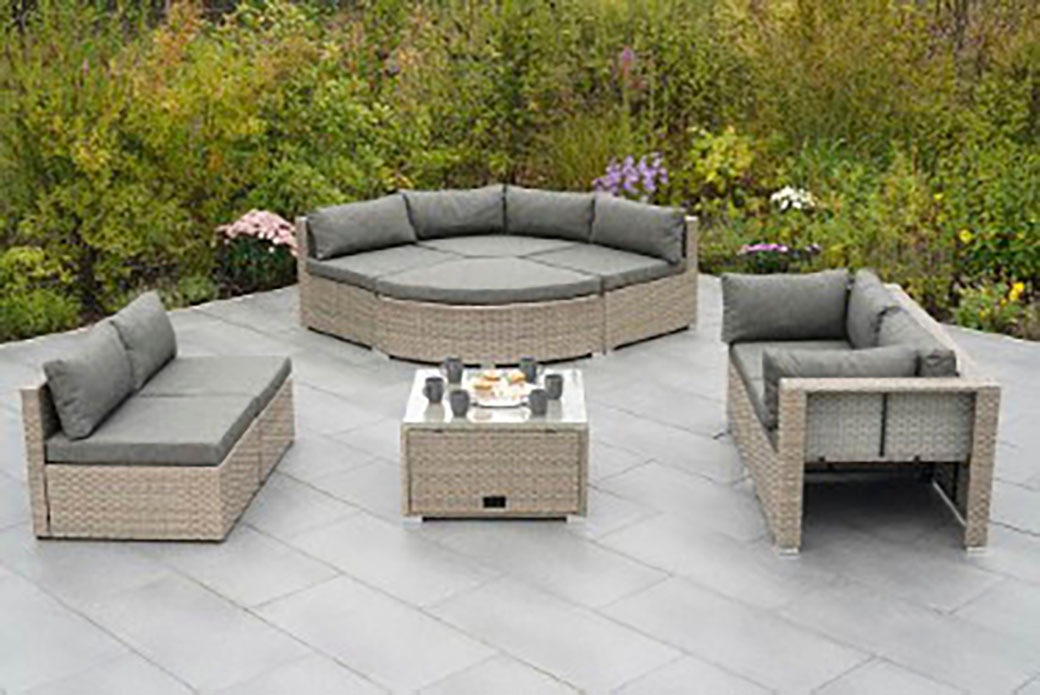 MERXX Gartenlounge-Set »Rivello«, (23 tlg.), inkl. Auflagen, Aufstellmaß BxTxH: 225x225x63 cm