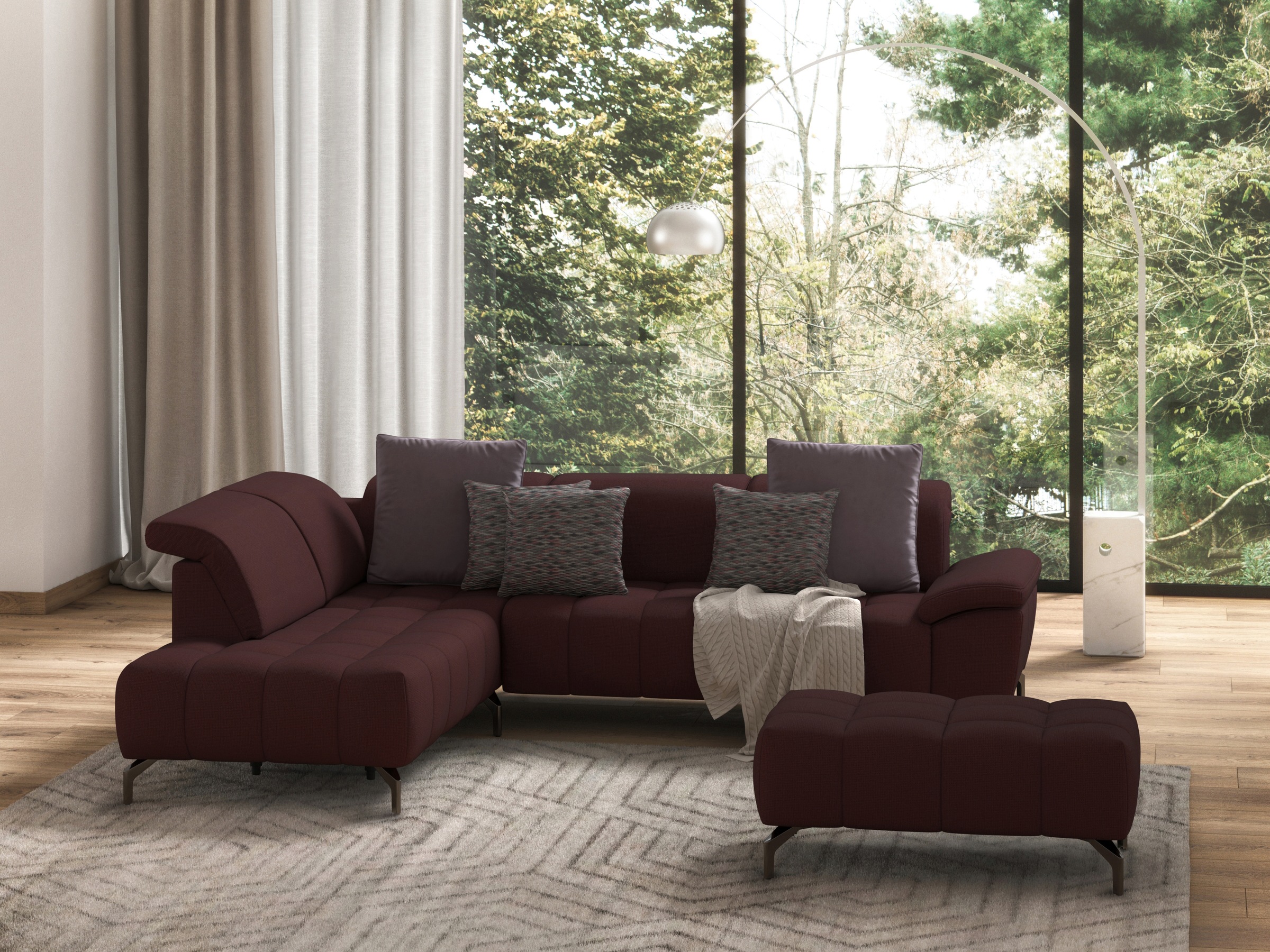 sit&more Ecksofa »Cool L-Form«, wahlweise mit Kopfteilverstellung und Vorzi günstig online kaufen