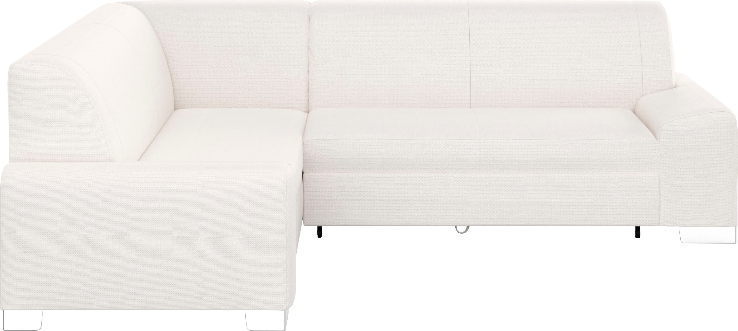 DOMO collection Ecksofa »Anzio in kubischer Formensprache, flache Armlehnen, L-Form«, Wahlweise mit Bettfunktion und Federkern für hohen Sitzkomfort