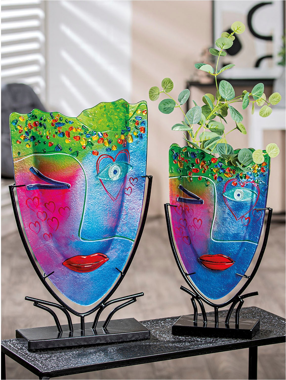 Casablanca by Gilde Bodenvase »Designvase Face "Twinkle"«, (1 St.) günstig online kaufen