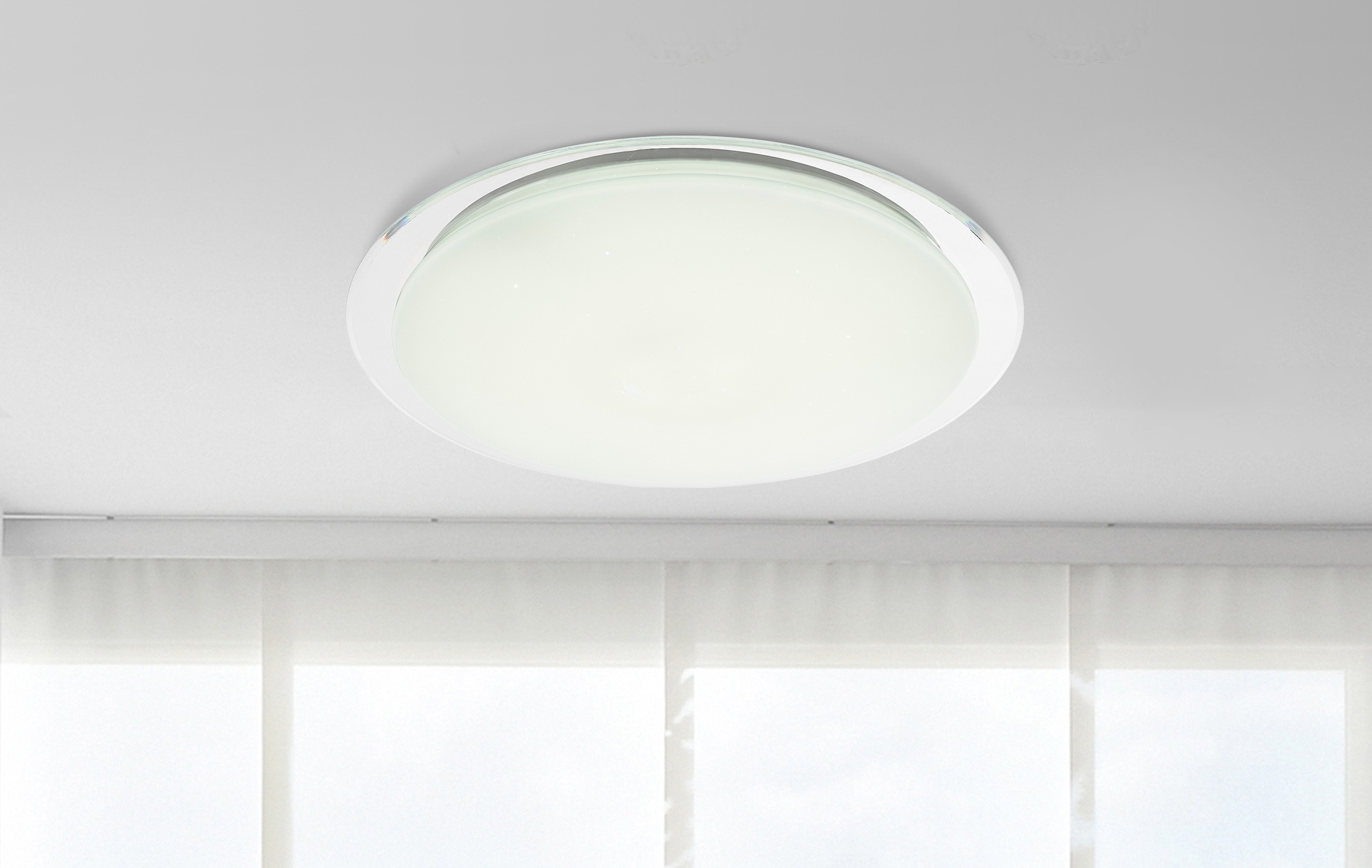 GLOBO LIGHTING LED Deckenleuchte »OPTIMA« LED-Modul 1 Stk. Deckenlampe/rund/Wohnzimmer/Schlafzimmer/elegant