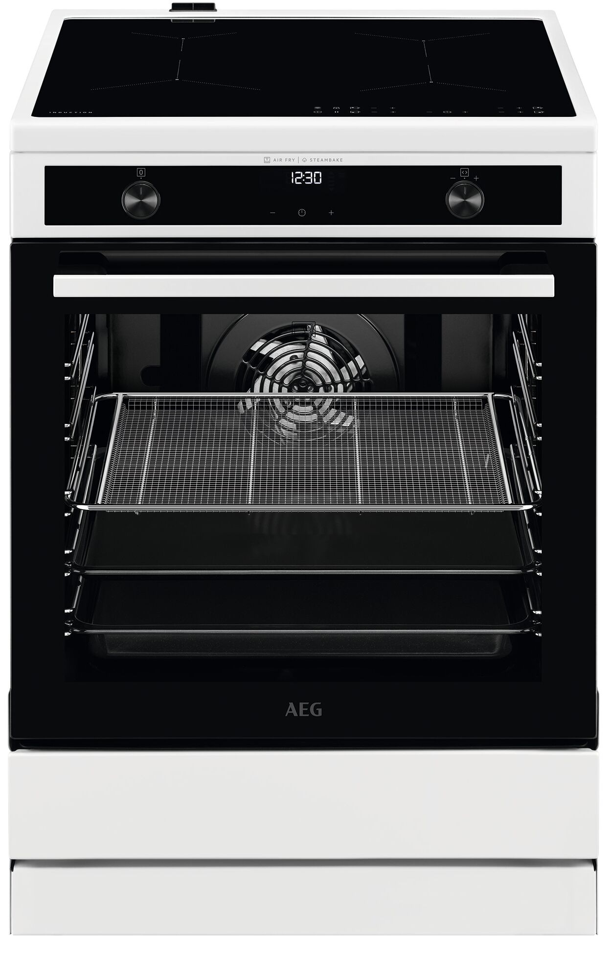 AEG Induktions-Standherd »CIB6644BBW«, mit Teleskopauszug nachrüstbar, Damp günstig online kaufen