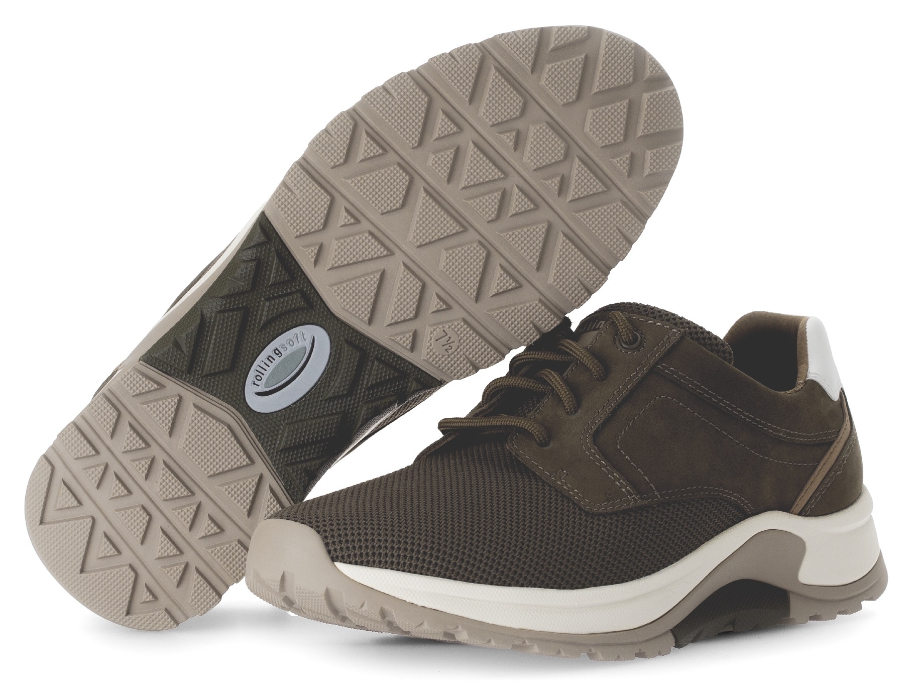 rollingsoft Keilsneaker  , Freizeitschuh, Halbschuh, Schnürschuh mit Ziernähten, G-Weite