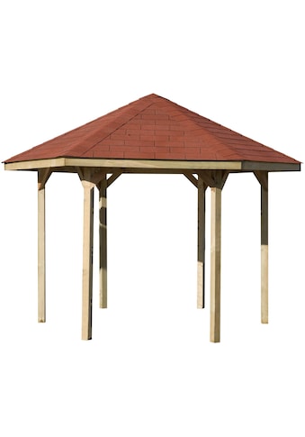 weka Pavillon »656 Gr.1, inkl. roten Dachschindeln«, 19 mm Massivholzdach kaufen