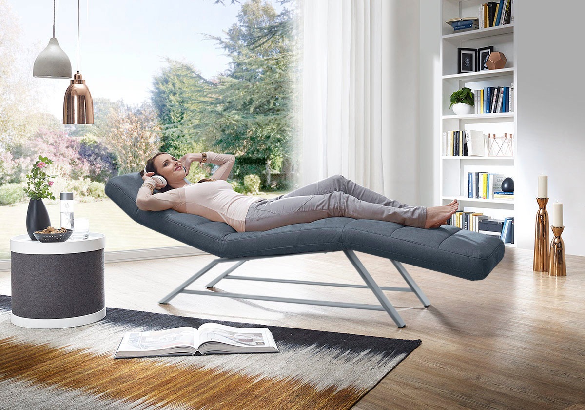 W.SCHILLIG Relaxliege »daily dreams«, Funktionsliege wahlweise mit Motor, Gestell matt, Breite 65 cm