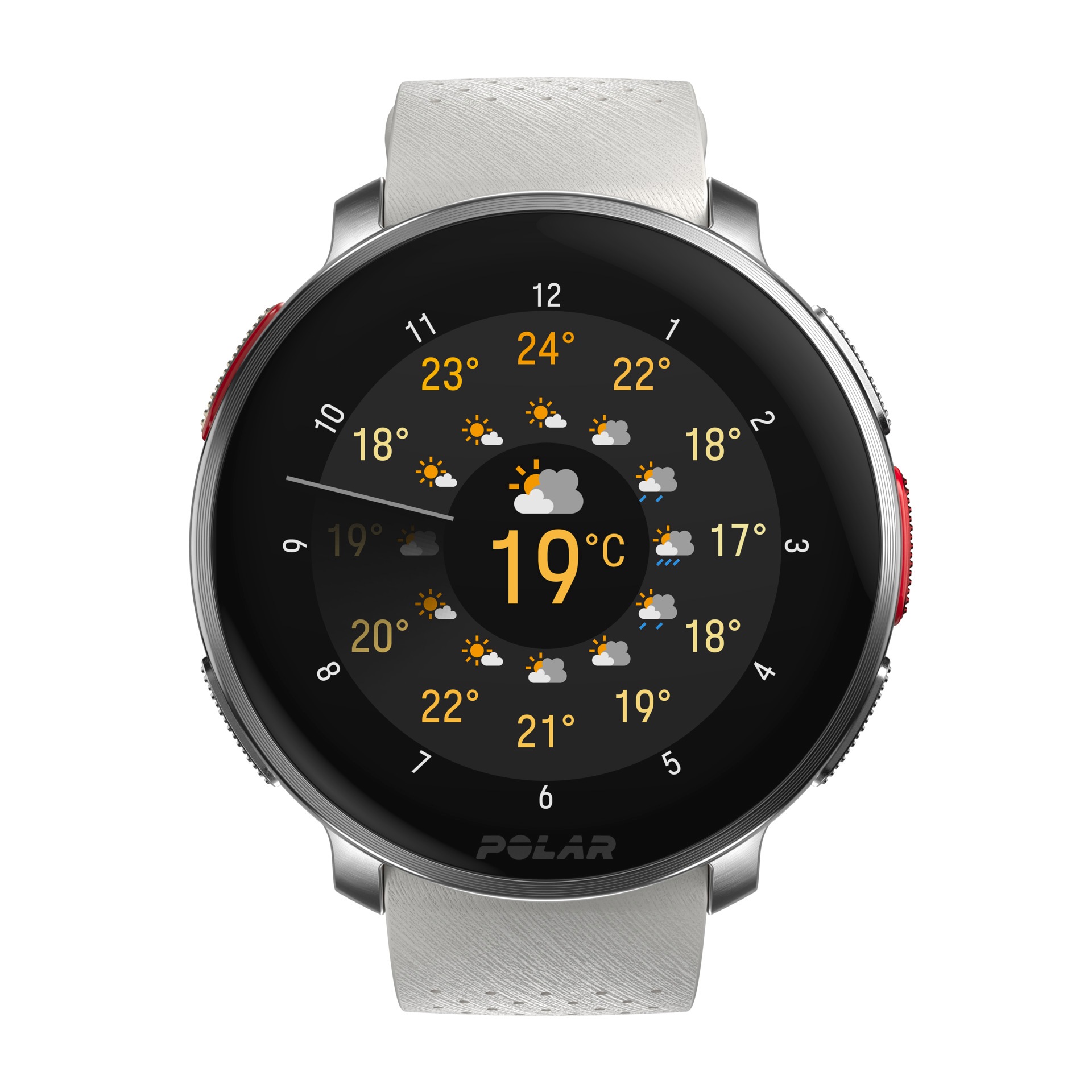 Polar Smartwatch »VANTAGE V3«, (3,5 cm / 1,39 Zoll), 32 GB, Premium-Multisportuhr Silikon-Armband S-L)
