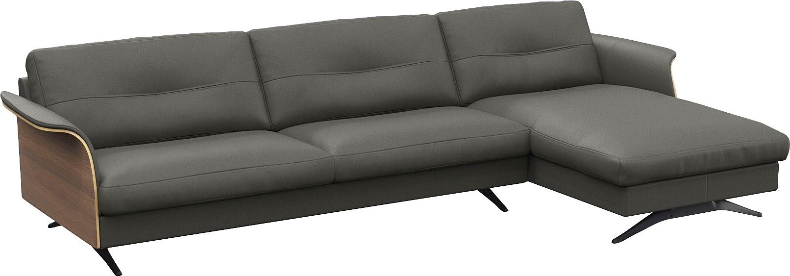 FLEXLUX Ecksofa »Glow, super bequem durch hochwertigem Sitzaufbau mit Federkern, L-Form«, Modernes skandinavisches Design