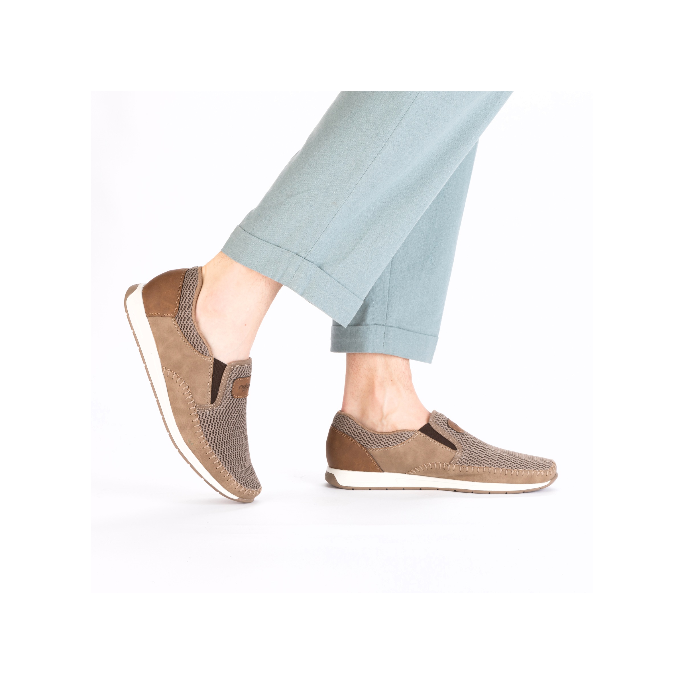 Rieker Slipper  Slip-on Sneaker, Schlupfschuh mit Stretcheinsätze