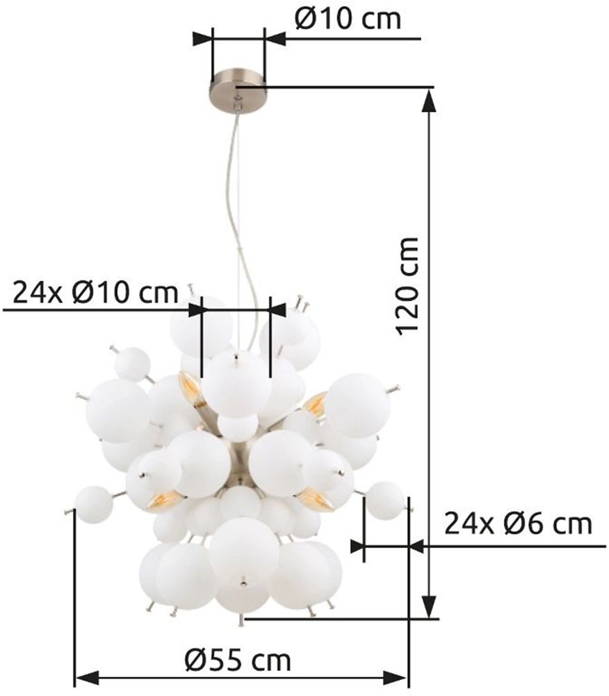 GLOBO LIGHTING Hängeleuchte »UDO«, Leuchtmittel E14 | ohne Leuchtmittel, 1800lm Output