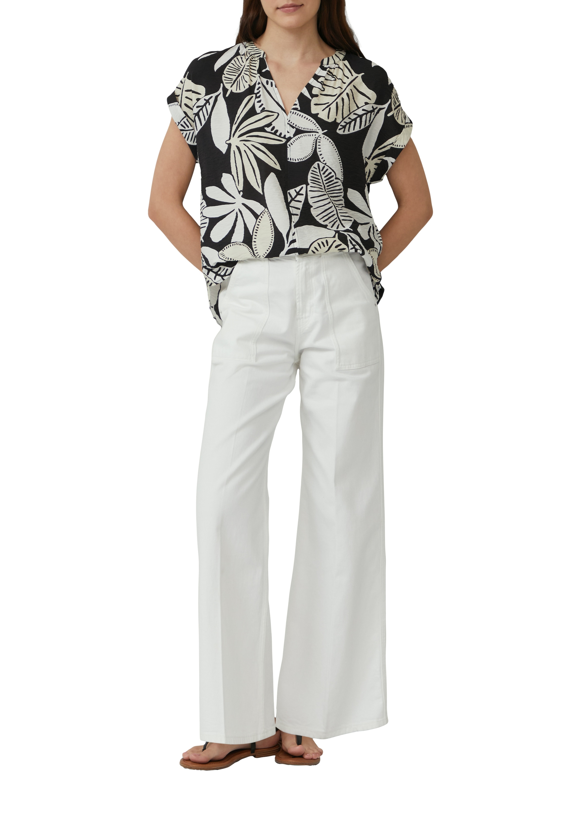 s.Oliver Druckbluse, mit Raff-Details