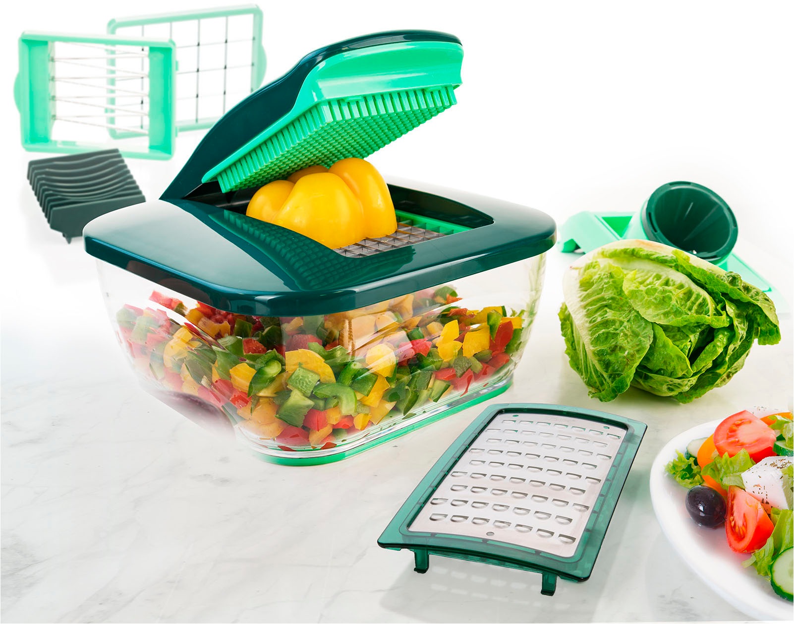 Genius Zerkleinerer »Nicer Dicer Chef inkl. Julienne-Reib-Einsatz, Set 16-t günstig online kaufen