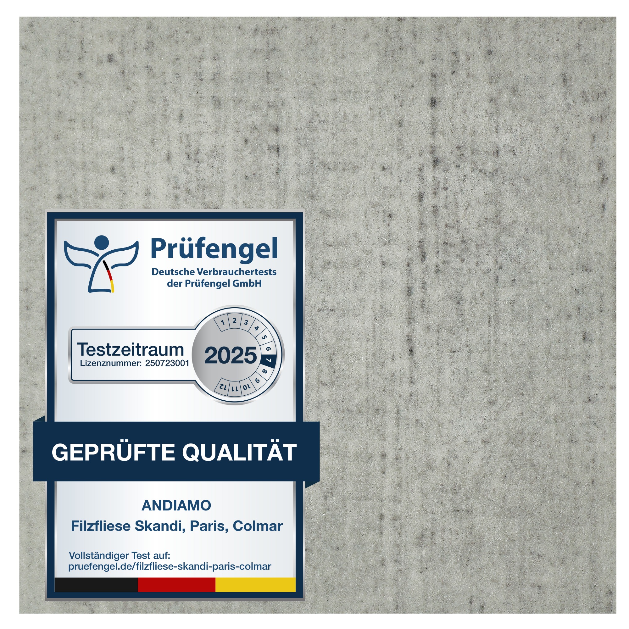 Andiamo Teppichfliese »Paris Nadelfilz«, quadratisch, 4 mm Höhe, 40x40 cm, günstig online kaufen