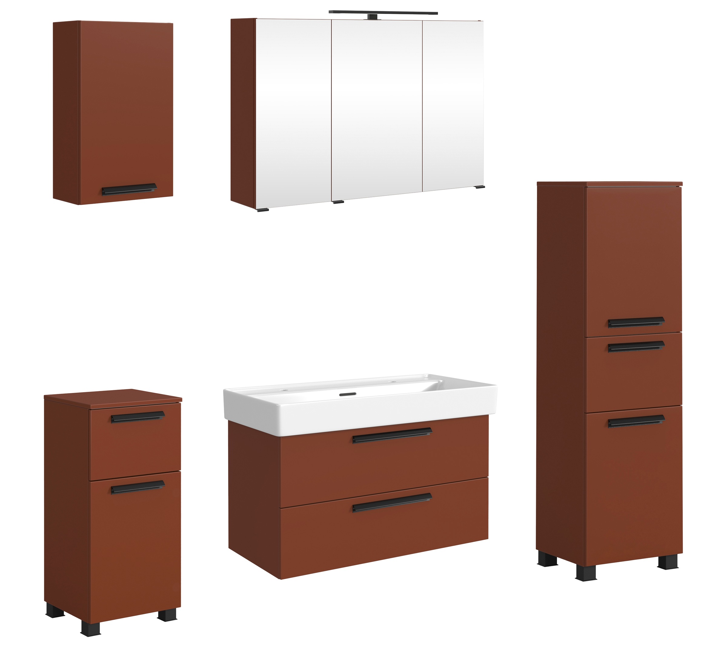 welltime Badmöbel-Set »SALVADA, 5tlg-Set, gedämpfte Scharniere, Softclose, günstig online kaufen