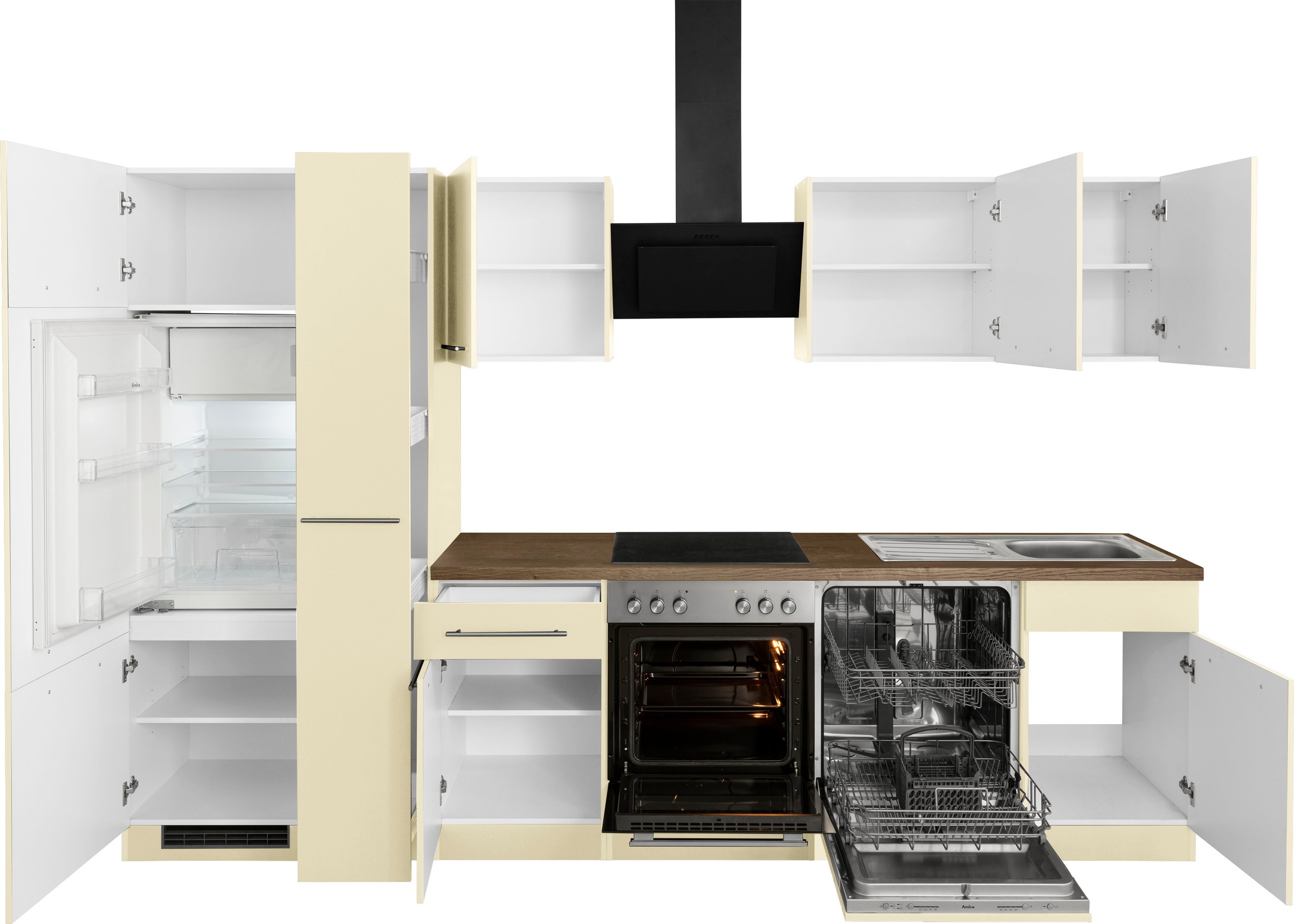 wiho Küchen Küchenzeile »Unna«, mit E-Geräten, Breite 310 cm online bei