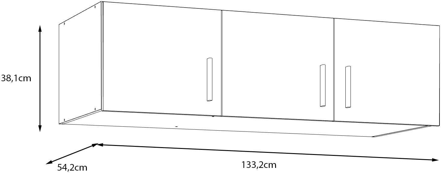 FORTE Schrankaufsatz Schrankaufsatz, Stauraum,  3 Türen,Raumnutzung