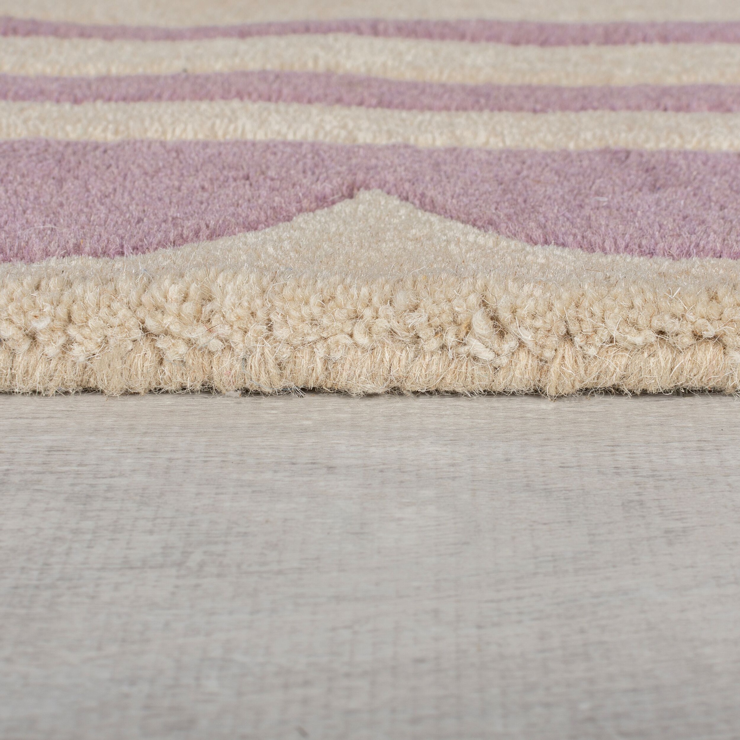 FLAIR RUGS Wollteppich »Lois mit Jakobsmuschelbordüre«, rechteckig, 7 mm Höhe, Lois Wollteppich mit Jakobsmuschelbordüre