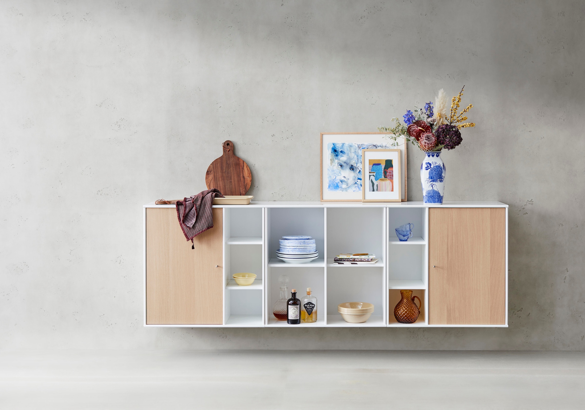 Hammel Furniture Sideboard »Mistral Kubus«, Kombination aus 3 Modulen, 2  Türen, Wandmontage/stehend, Breite: 207cm auf Raten kaufen