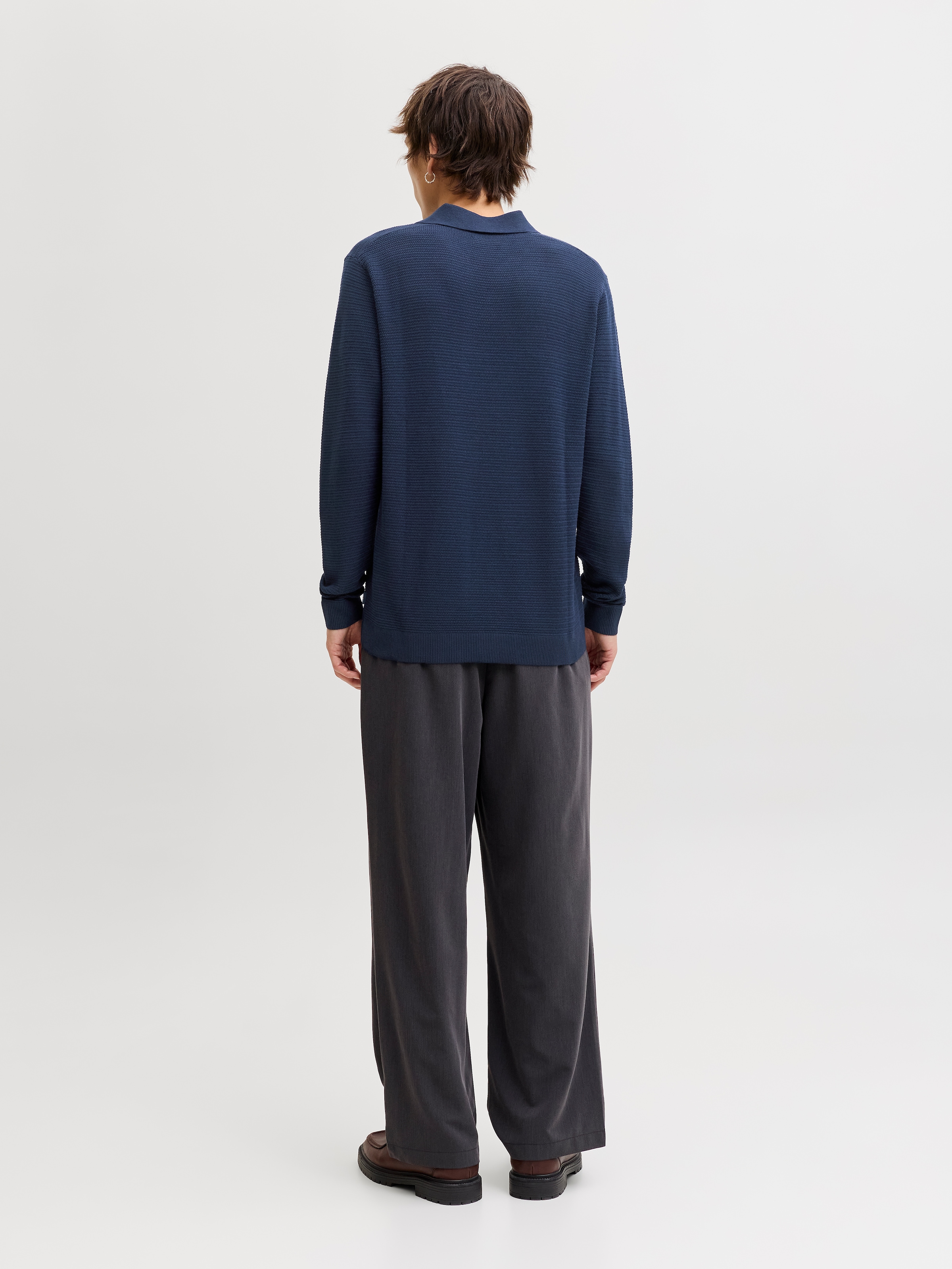 Jack & Jones Polokragenpullover »JPRBLURILEY KNIT SPLIT NECK LS SN«