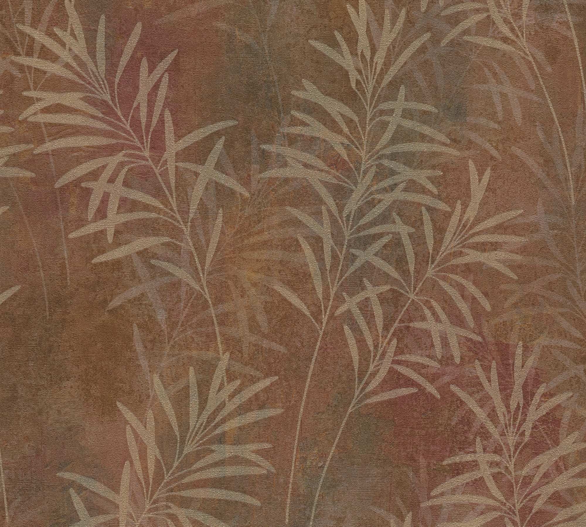 A.S. Création Vliestapete »Terra Tapete Floral Blätter«, matt-gemustert-neutral, Landhaus-Tapete Natur Metallic Tapeten Wohnzimmer Schlafzimmer Küche